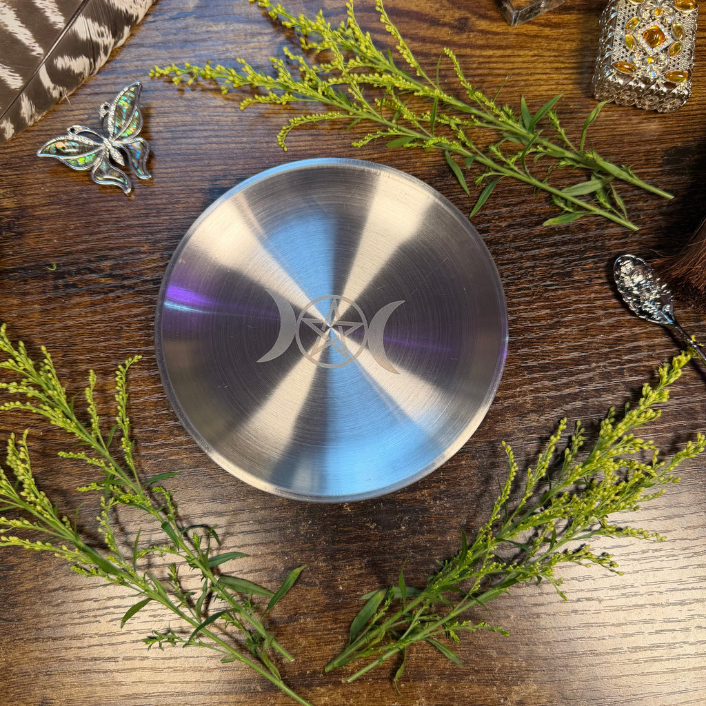 Altar Dish - Triple Moon Pentacle