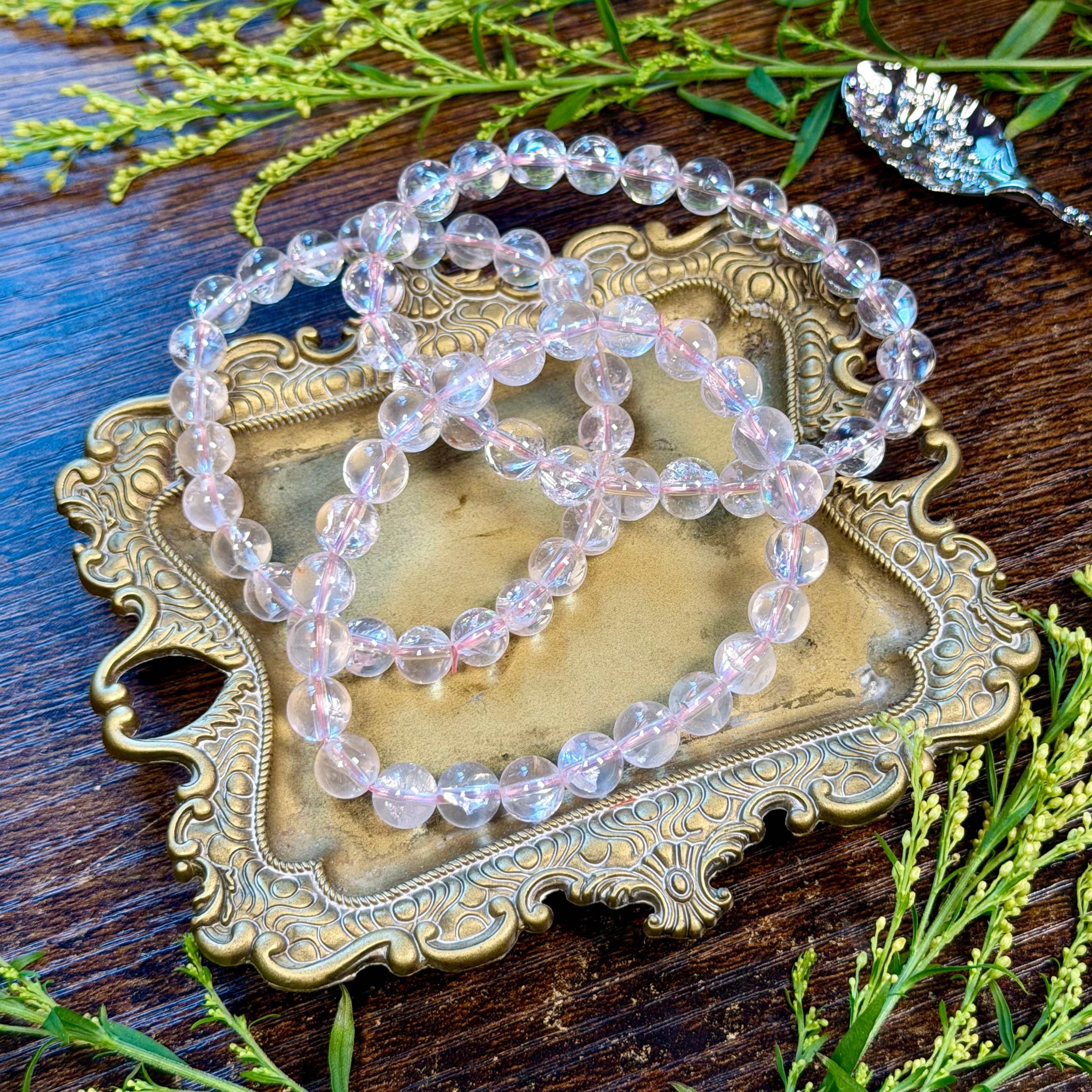 Rainbow Rose Quartz Bracelet