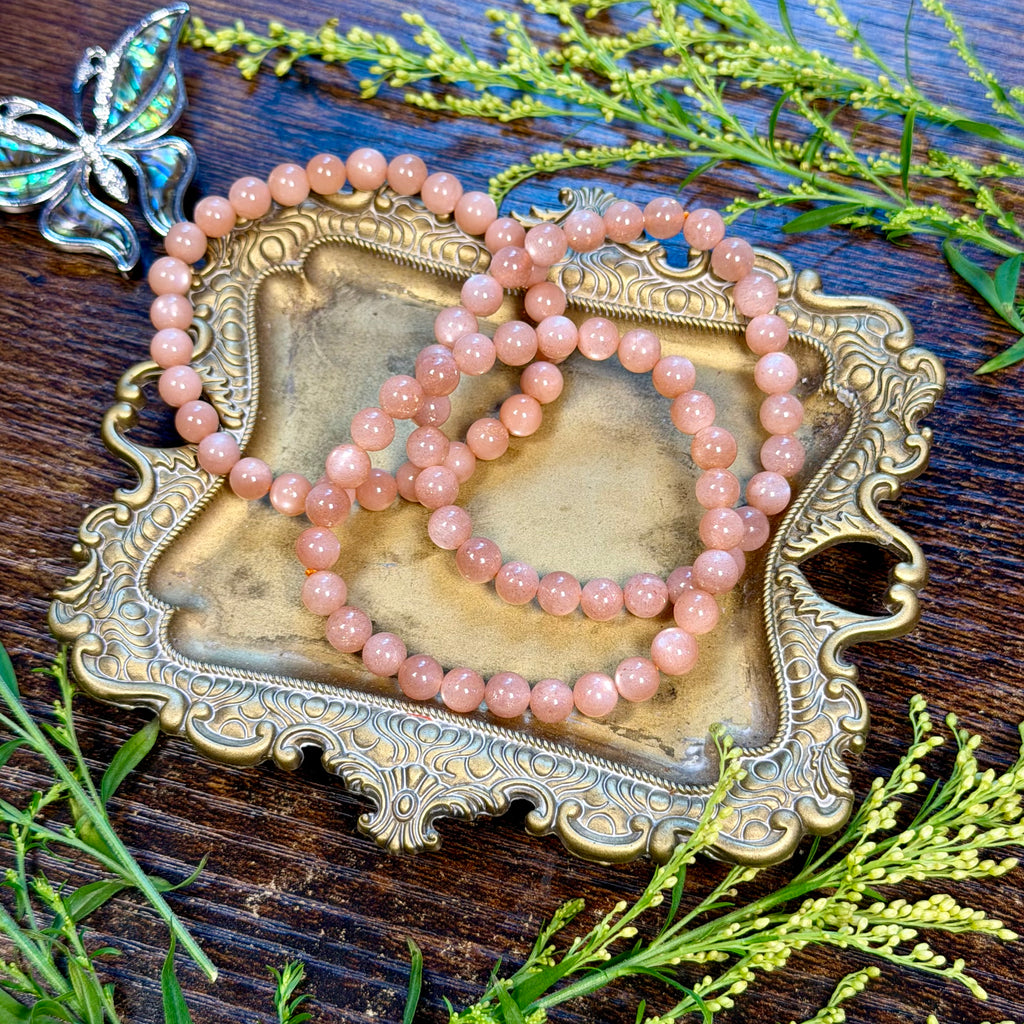 Peach Moonstone Bracelet