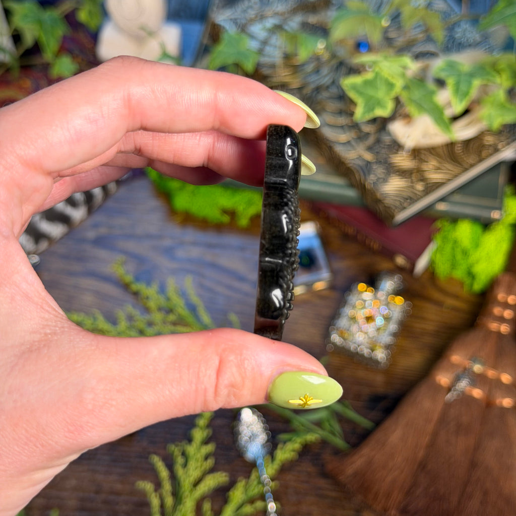 Snake Carving - Gold Sheen Obsidian