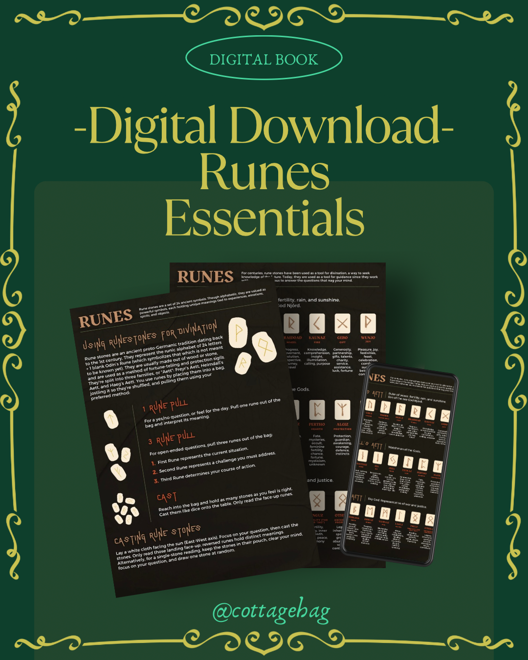 Runes - Rose Quartz Crystal Tumbles