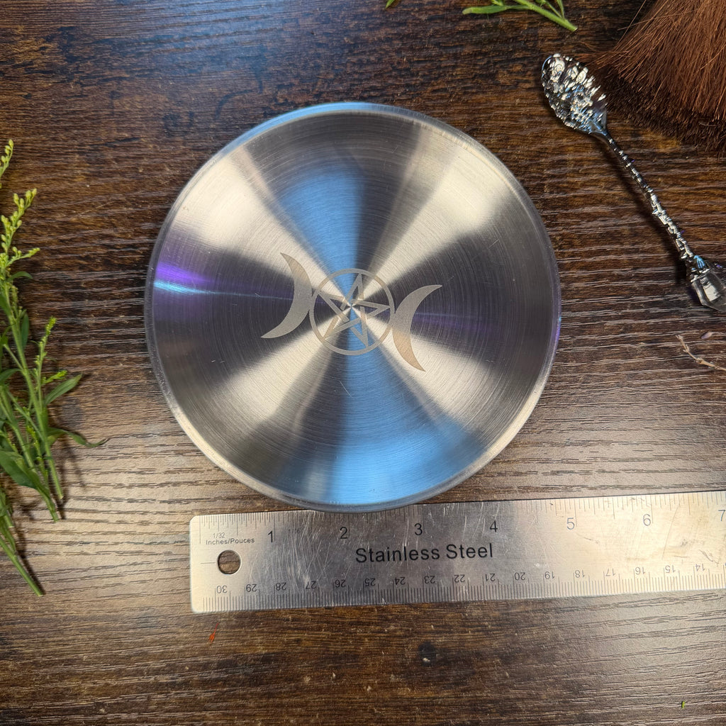 Altar Dish - Triple Moon Pentacle