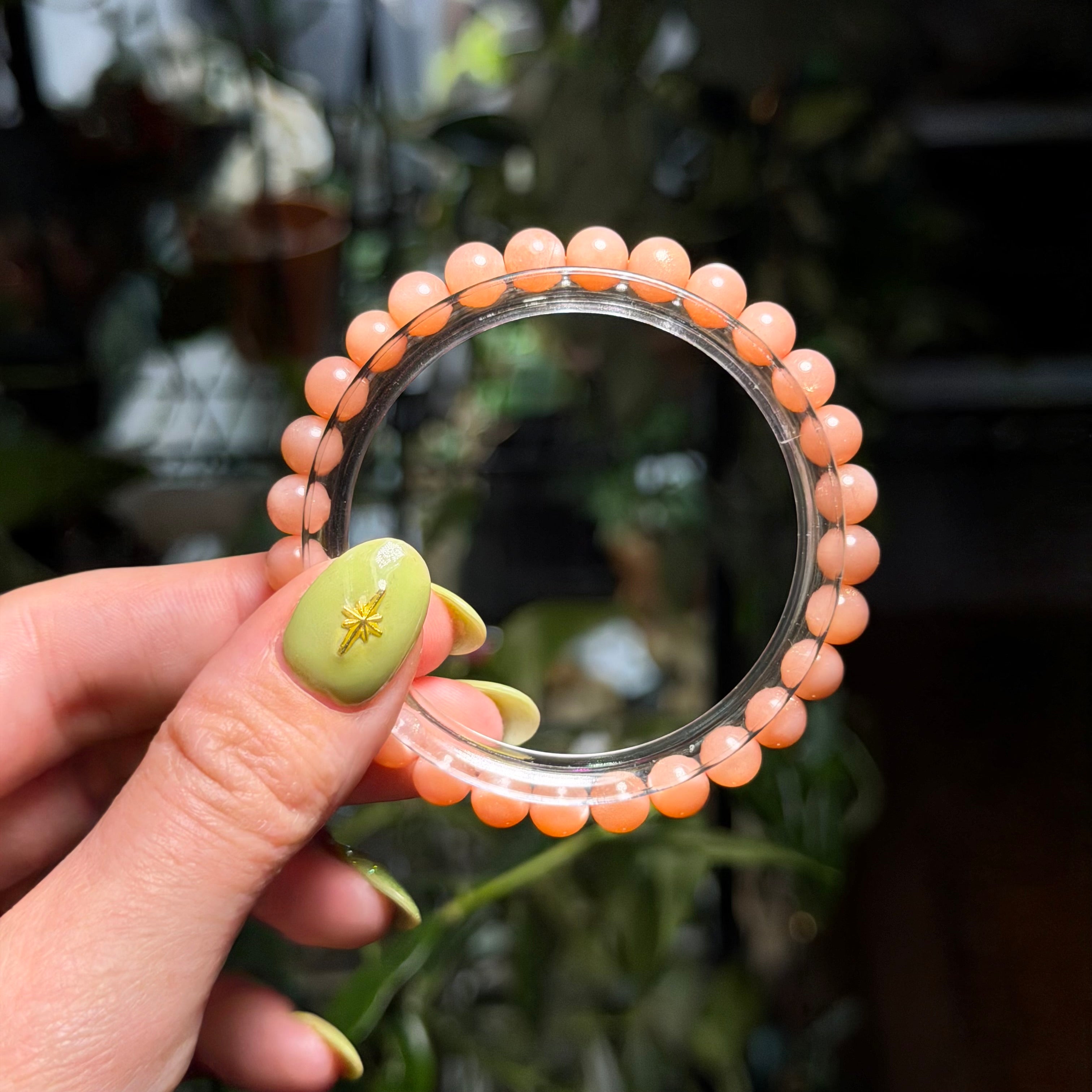 Peach Moonstone Bracelet