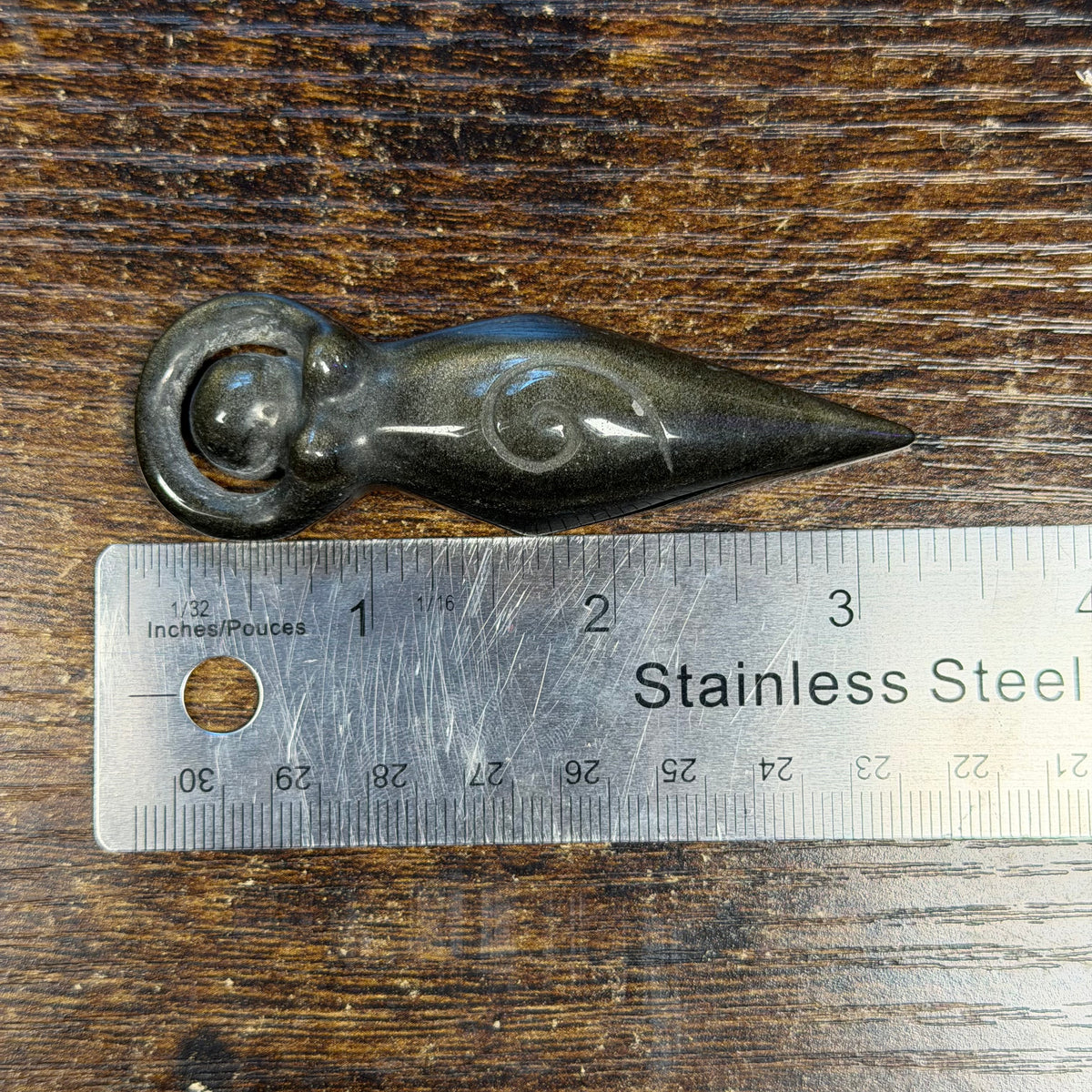 Goddess Carving - Gold Sheen Obsidian