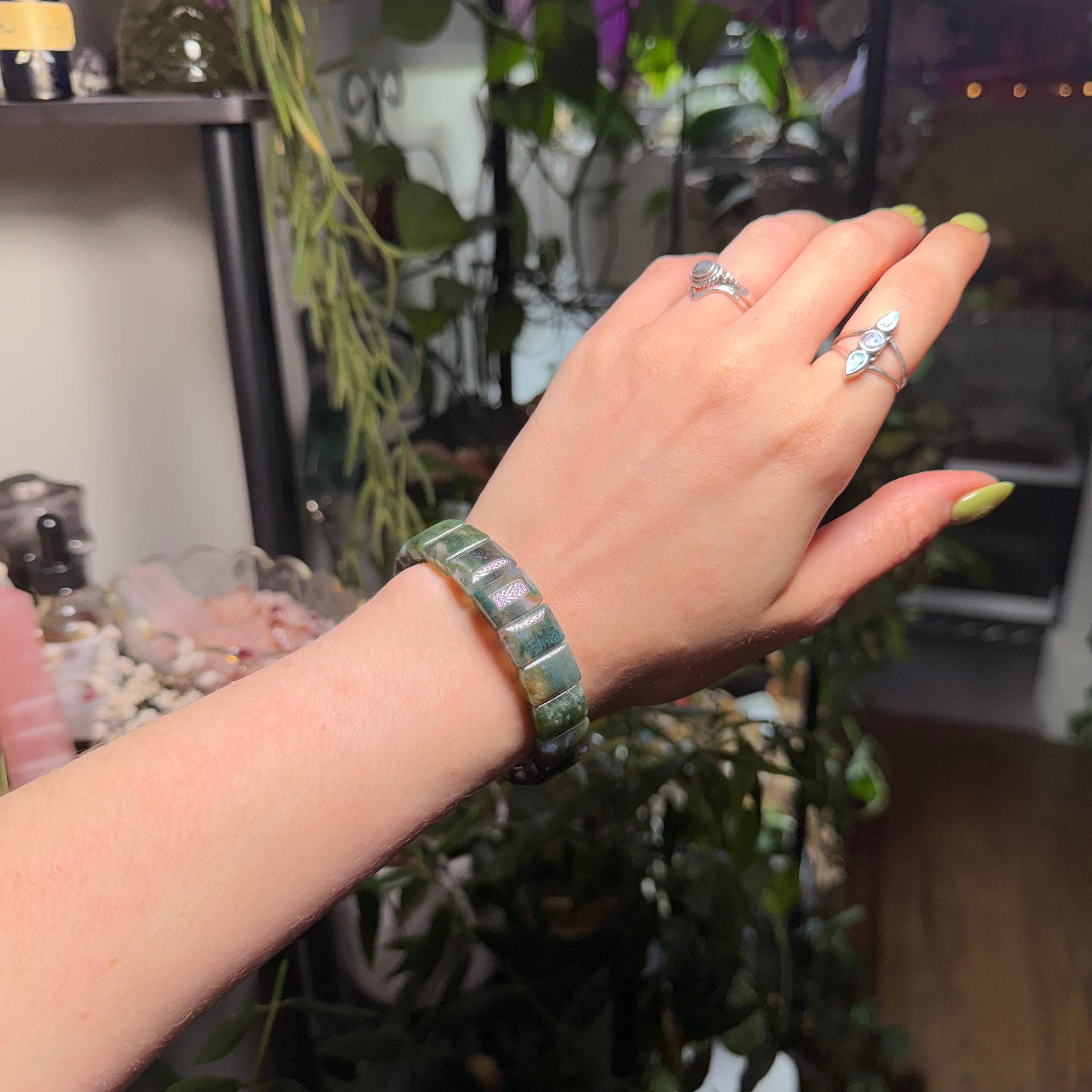 Moss Agate Bangel