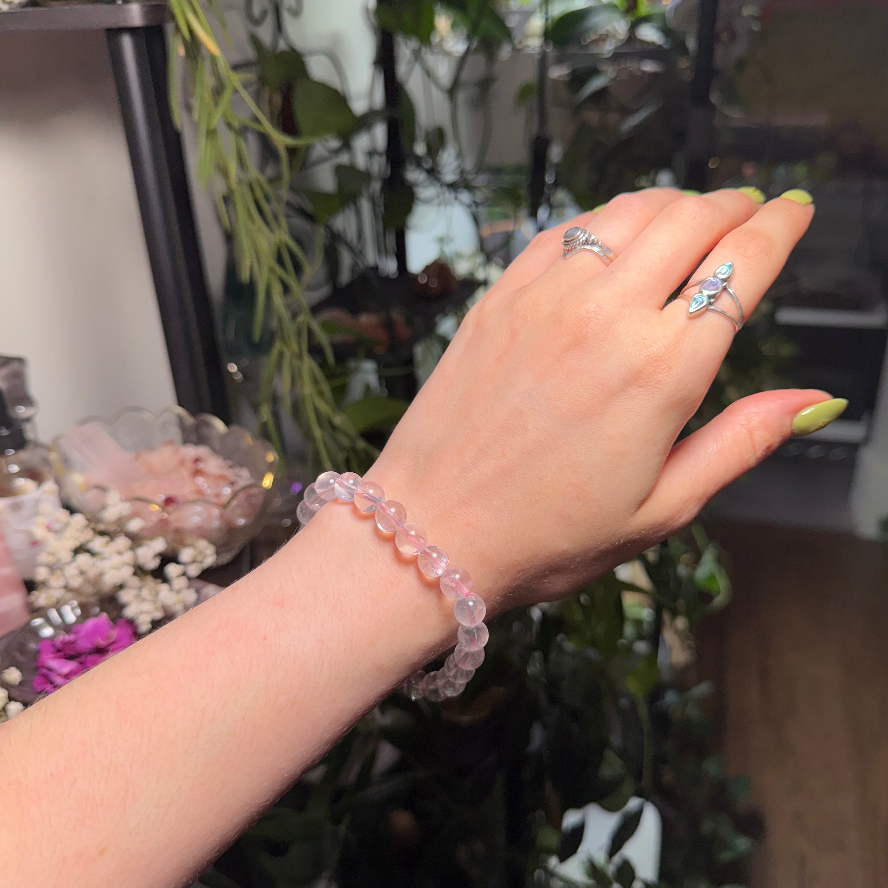 Rainbow Rose Quartz Bracelet