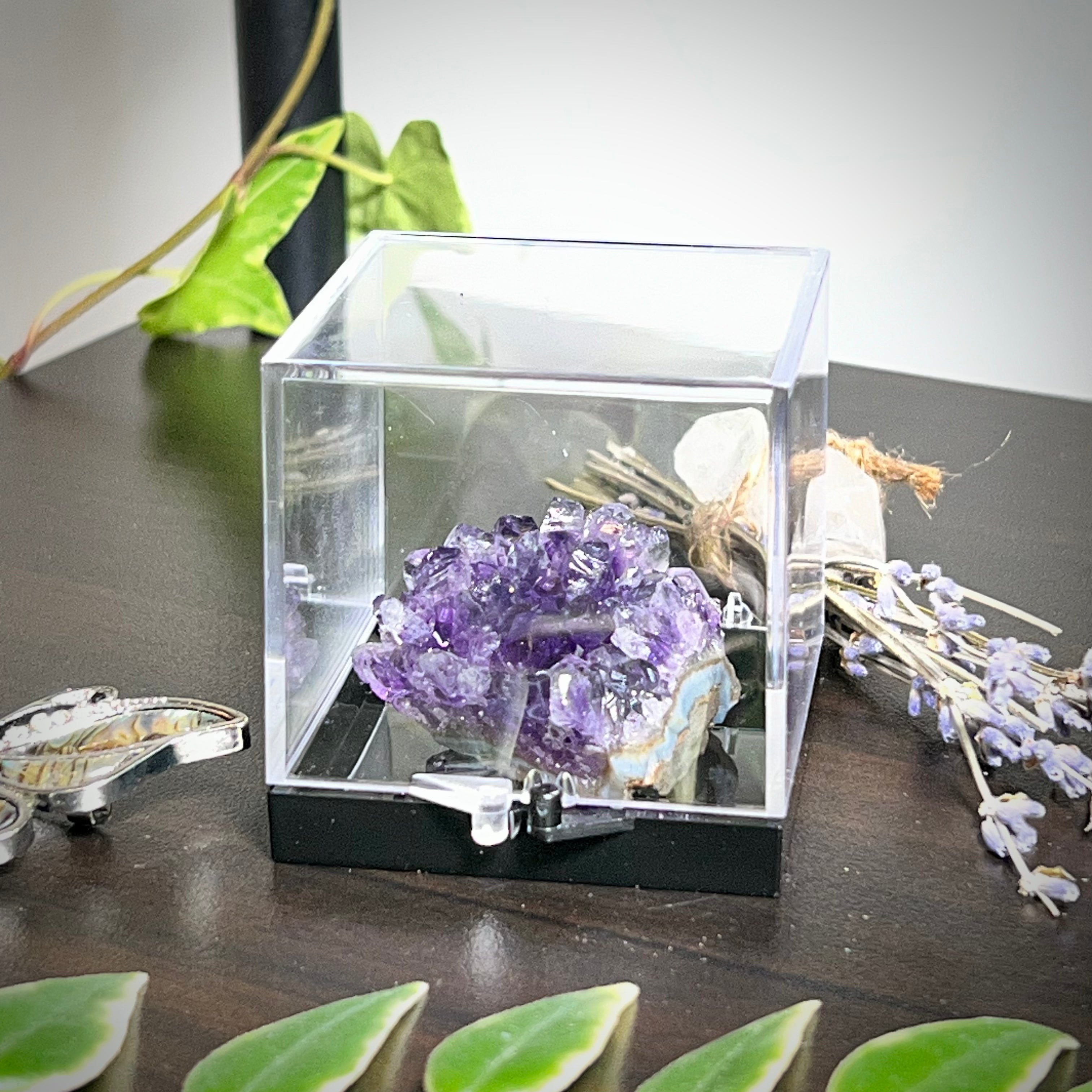 Flower Amethyst Collector Box