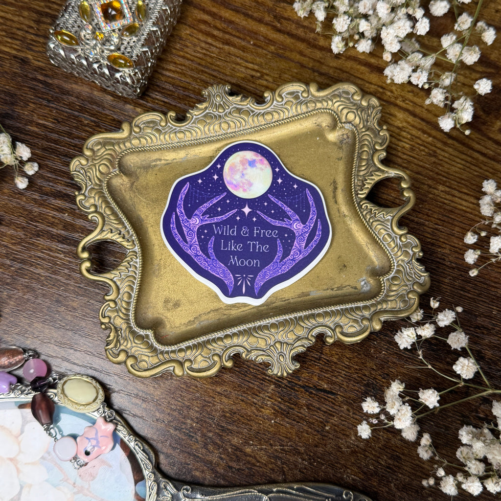Wild and free like the moon - Sticker