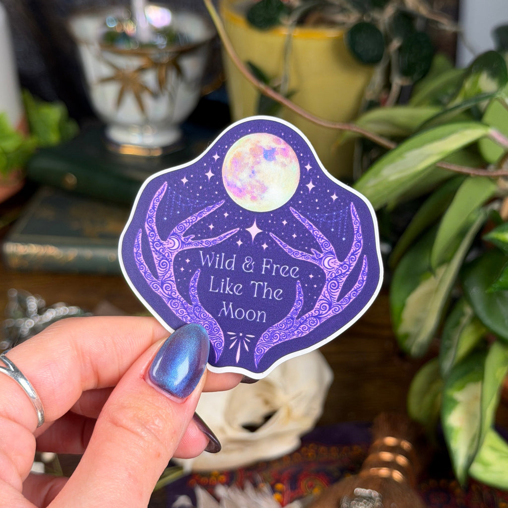 Wild and free like the moon - Sticker