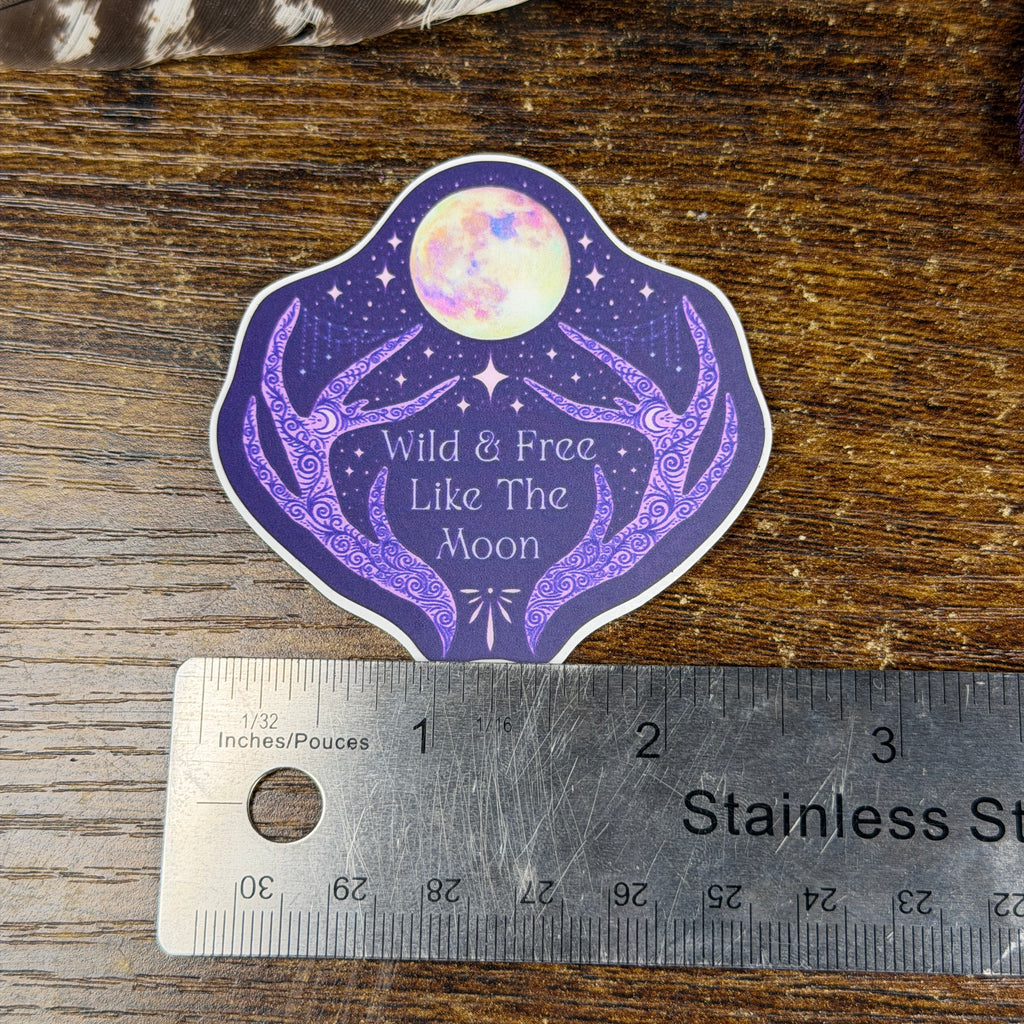 Wild and free like the moon - Sticker