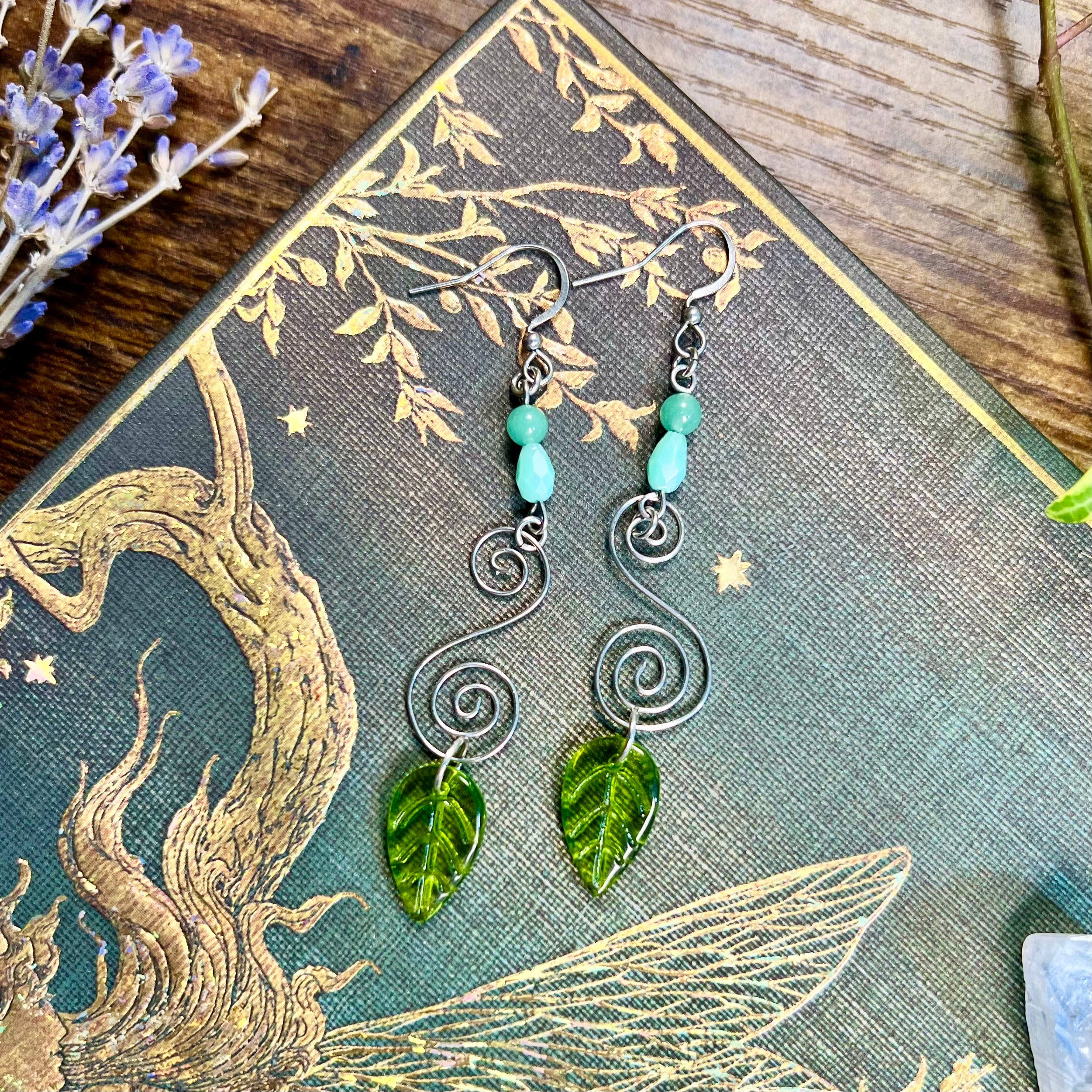Spirals & Leaves Earrings