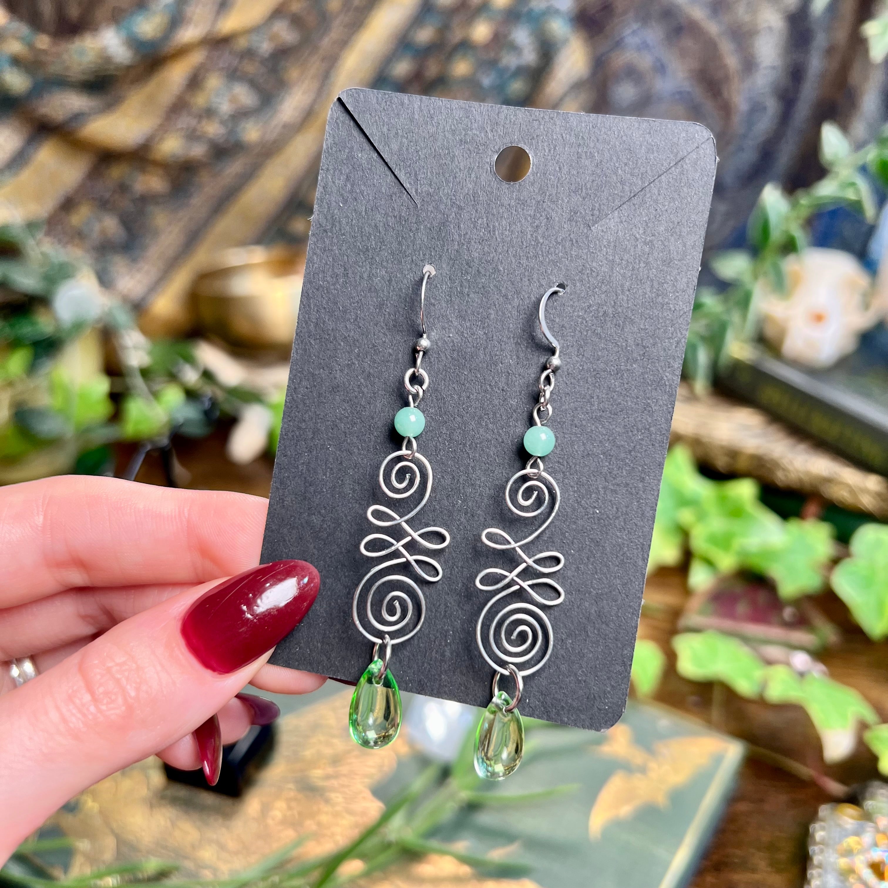 Unalome Spring Drop Earrings
