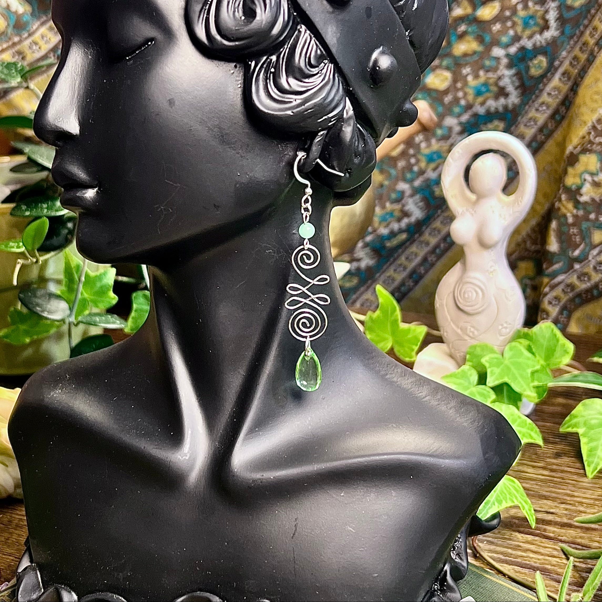 Unalome Spring Drop Earrings