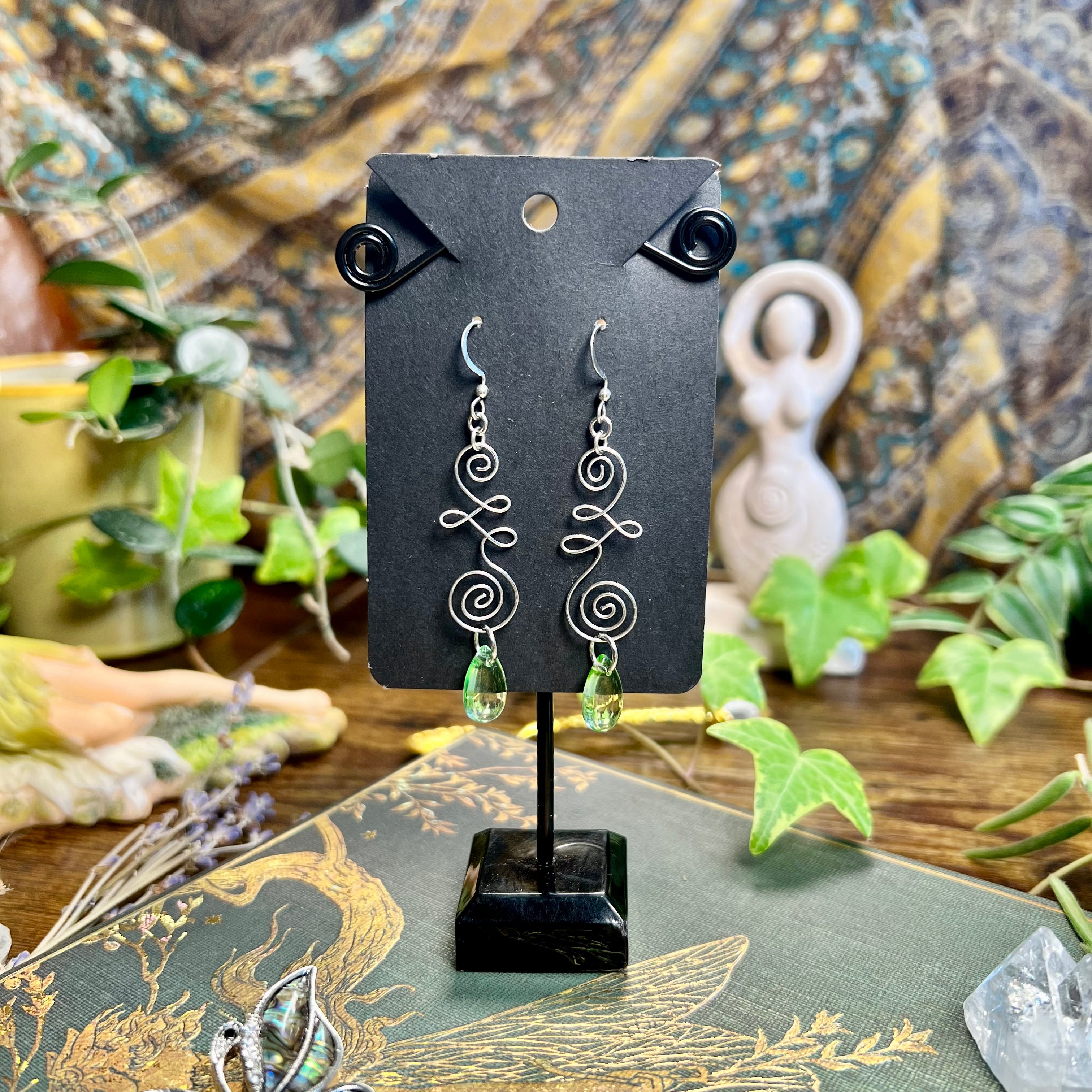 Shifted Unalome Earrings