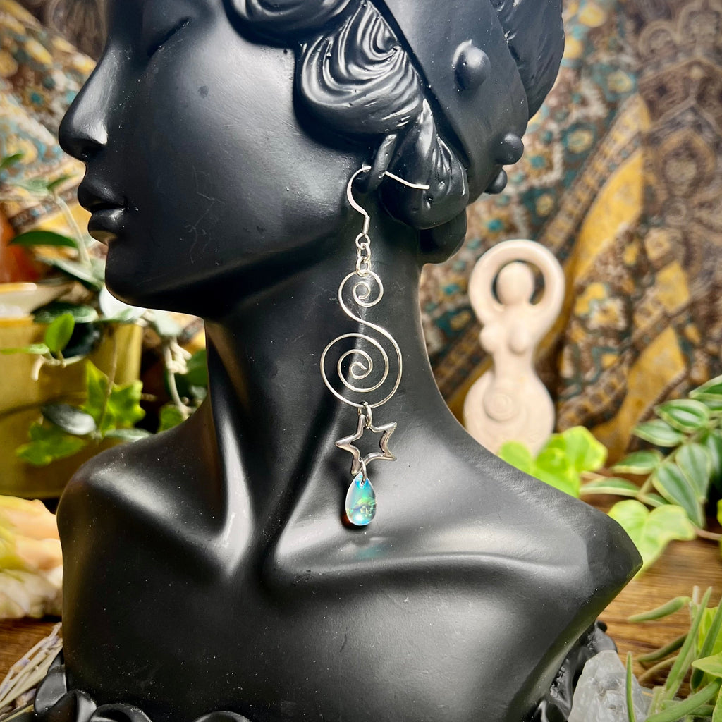 Spiral & Star Earrings