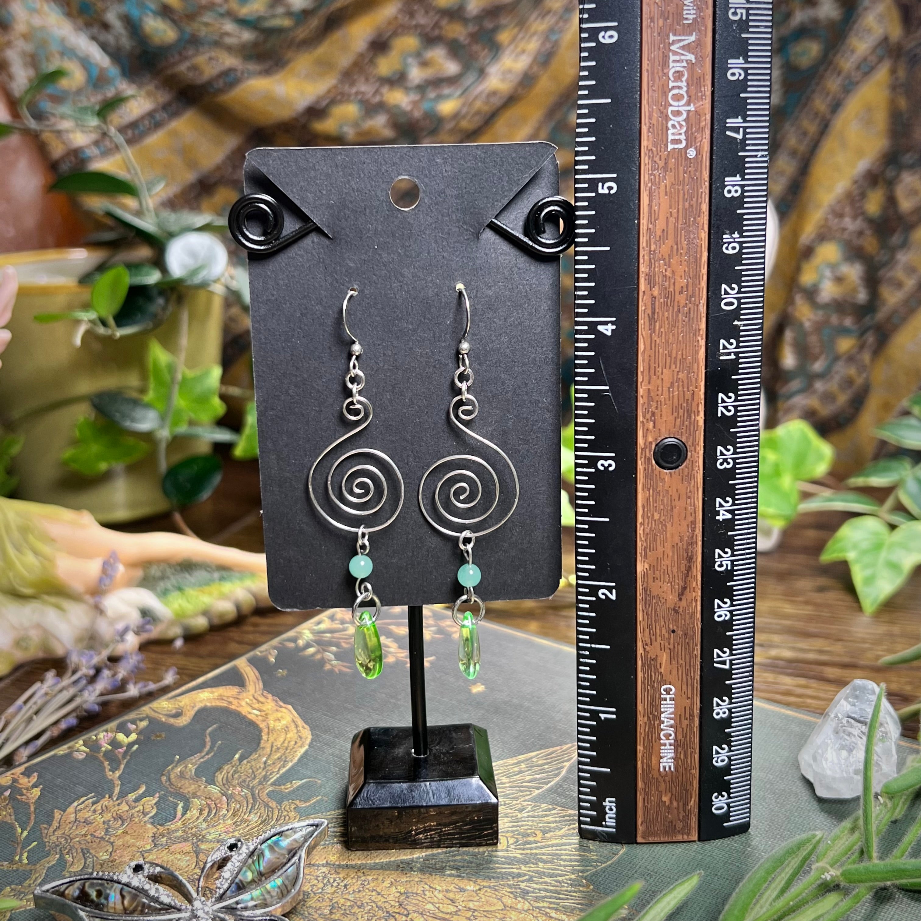 Spiral & Spring Drop Earrings
