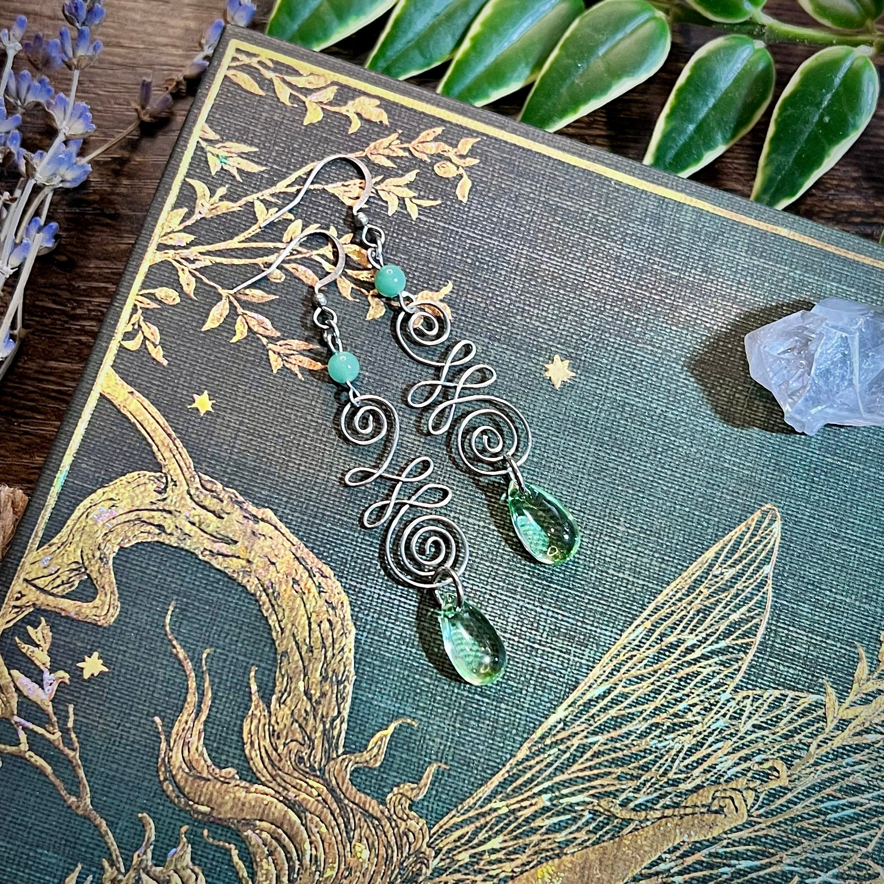 Unalome Spring Drop Earrings