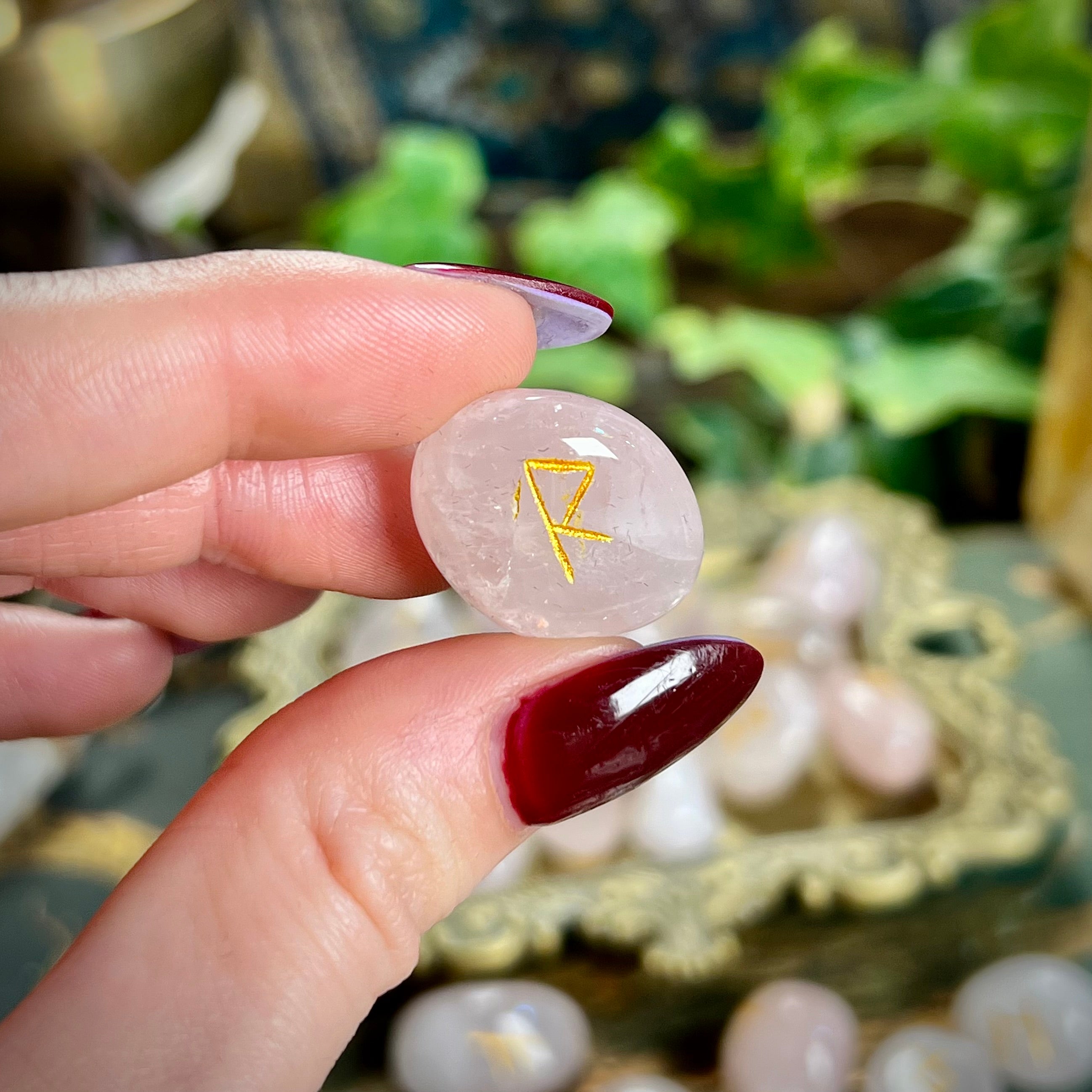 Runes - Rose Quartz Crystal Tumbles