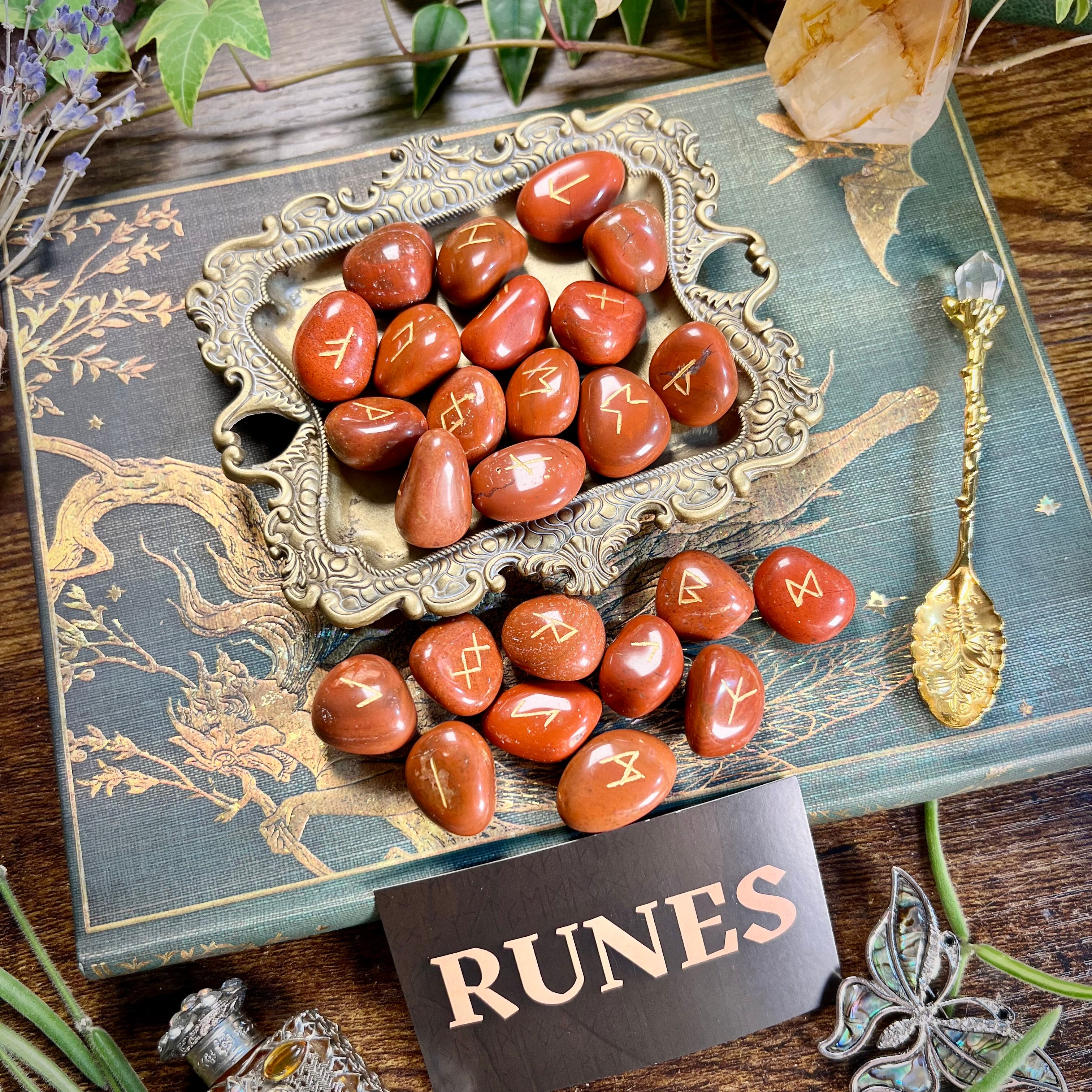 Runes - Red Jasper Crystal Tumbles