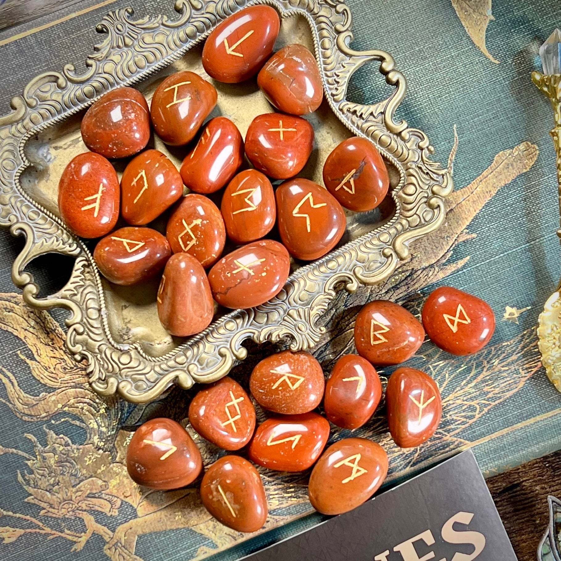 Runes - Red Jasper Crystal Tumbles