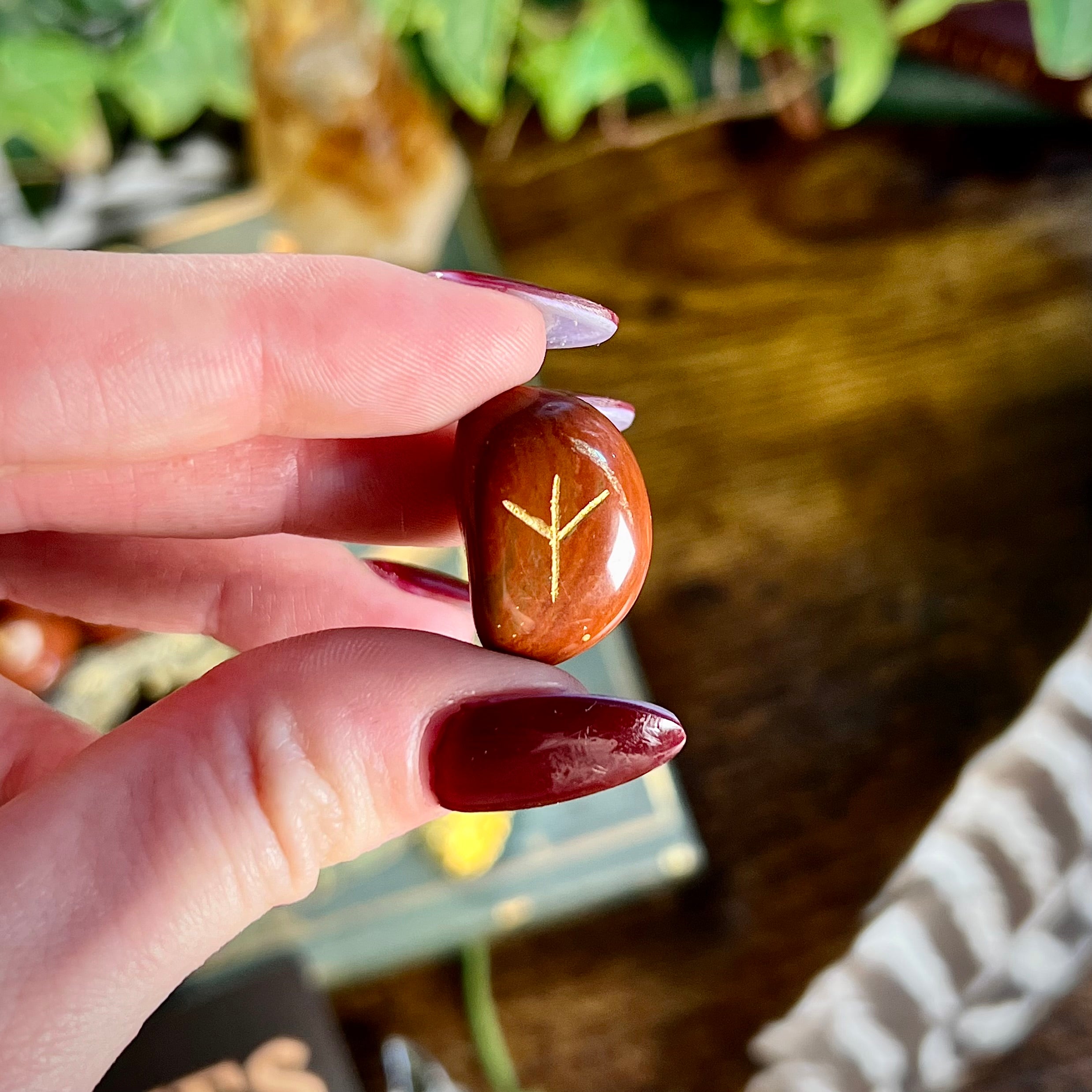 Runes - Red Jasper Crystal Tumbles