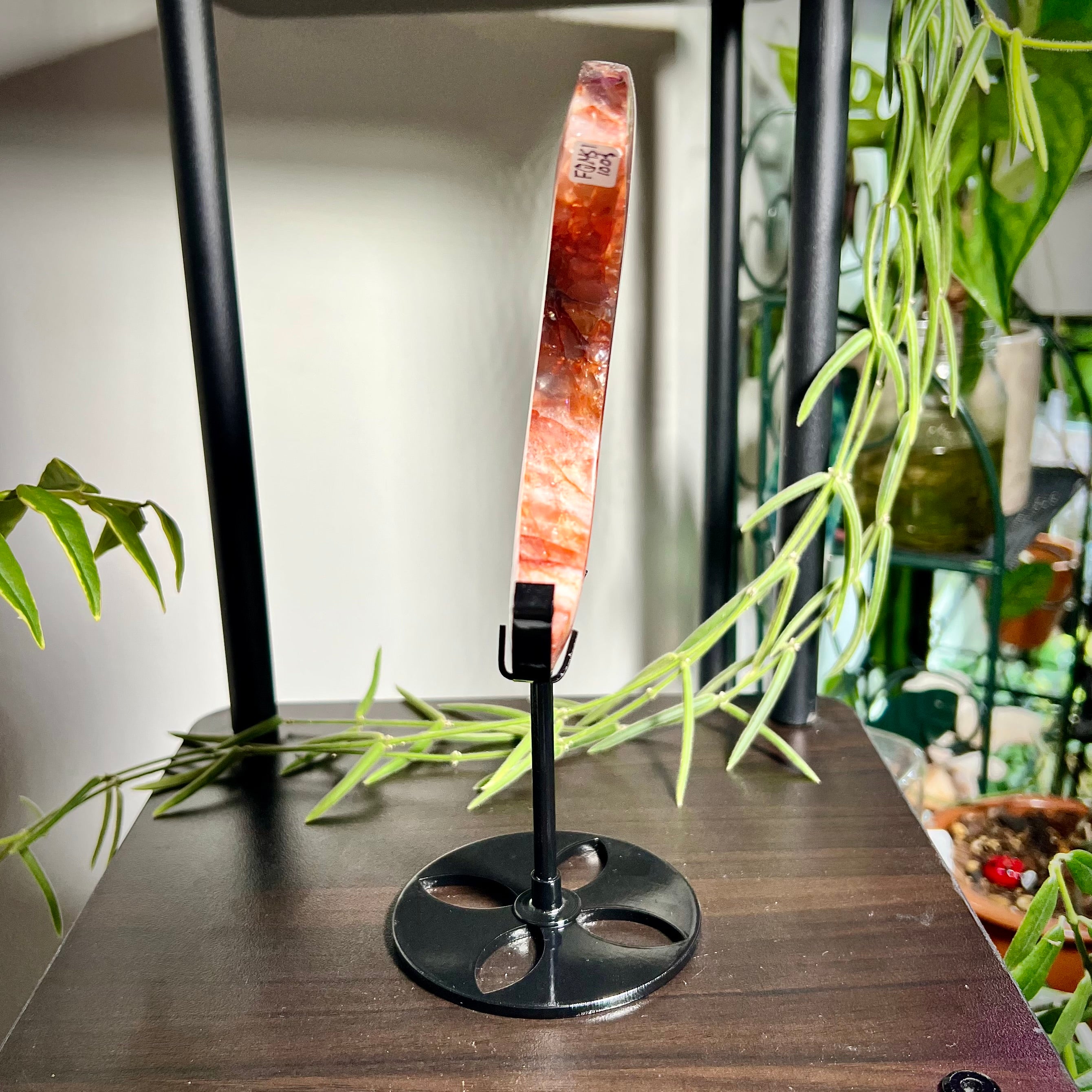 Fire Quartz Crescent Moon