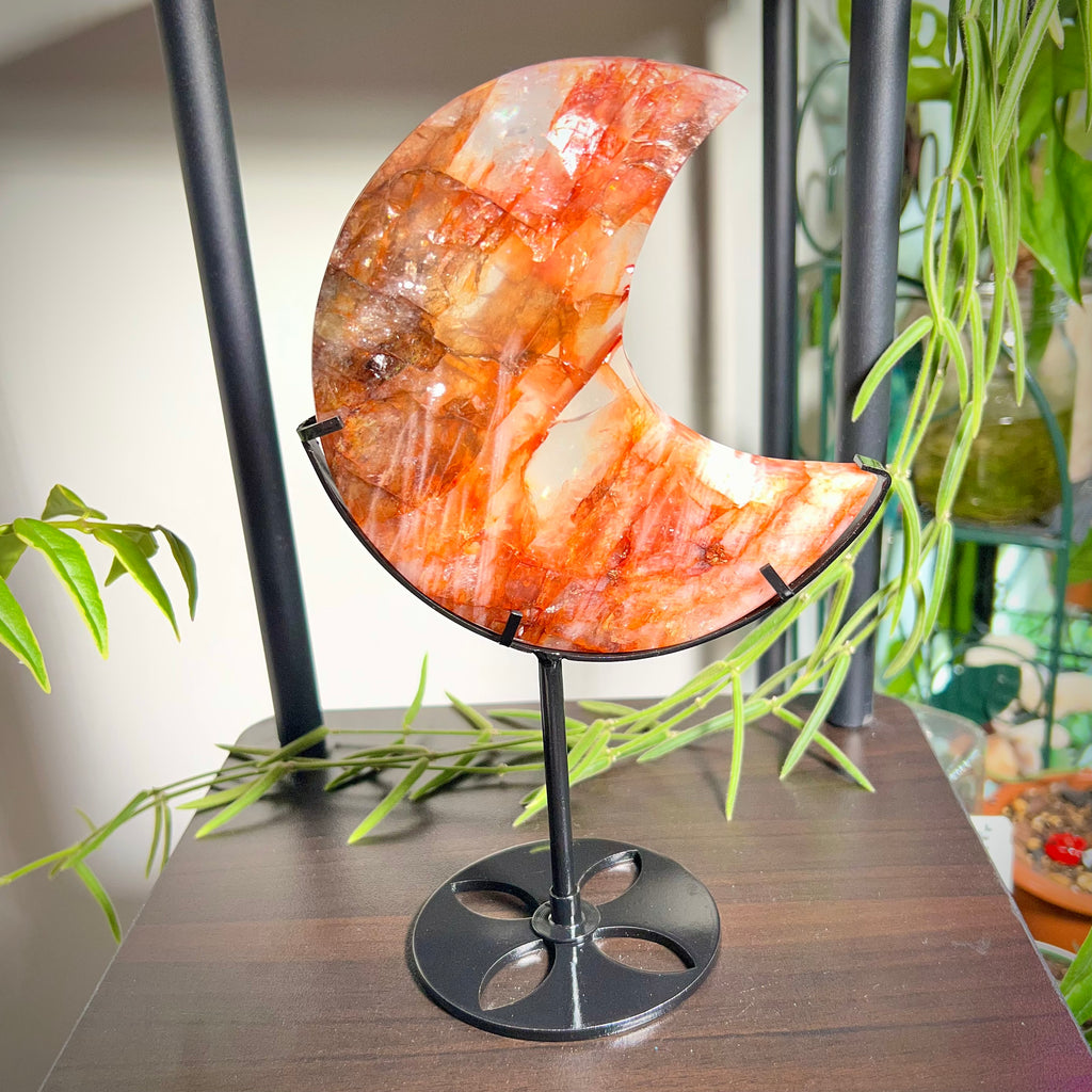 Fire Quartz Crescent Moon