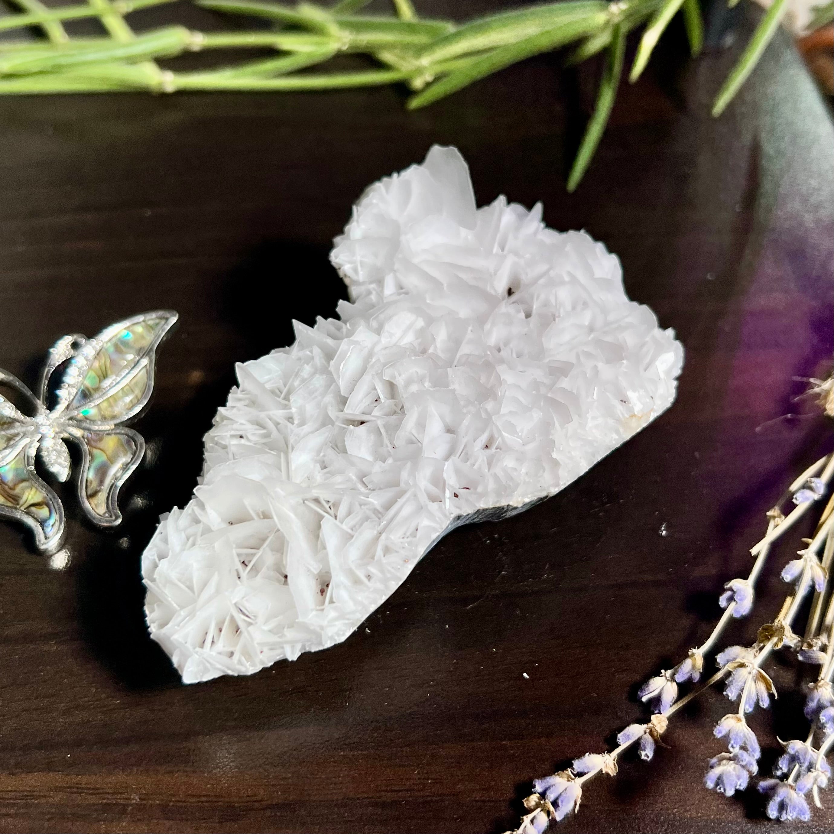 Rose Calcite Clusters - UV Reactive