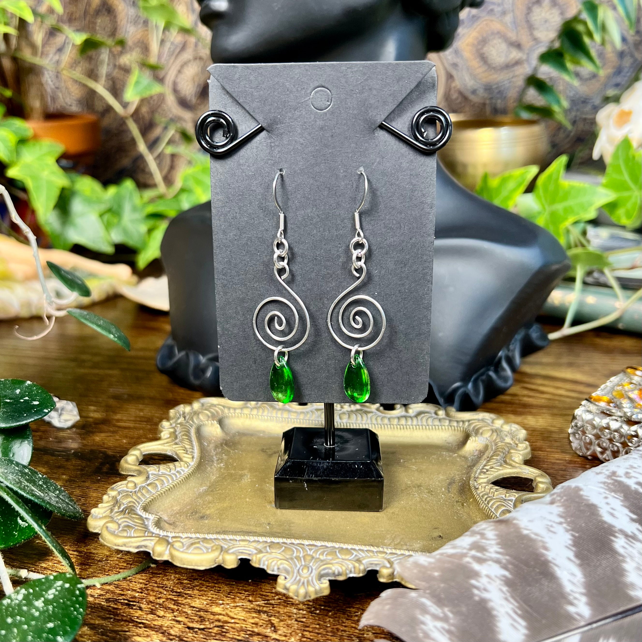 Dew Drop Spirals Earrings