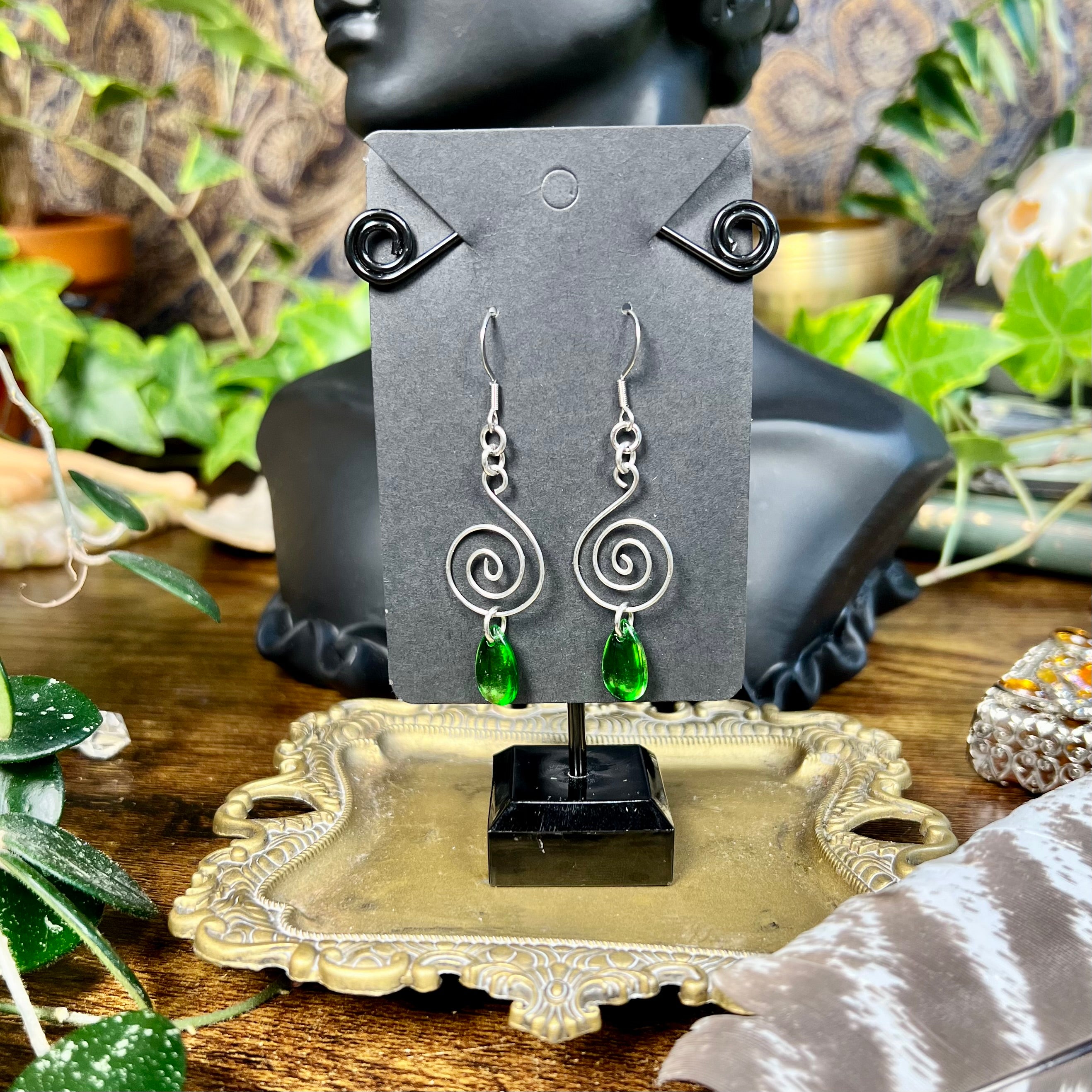 Dew Drop Spirals Earrings
