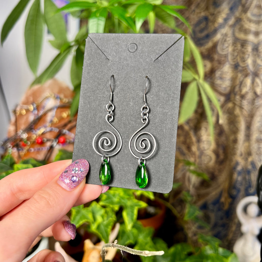 Dew Drop Spirals Earrings