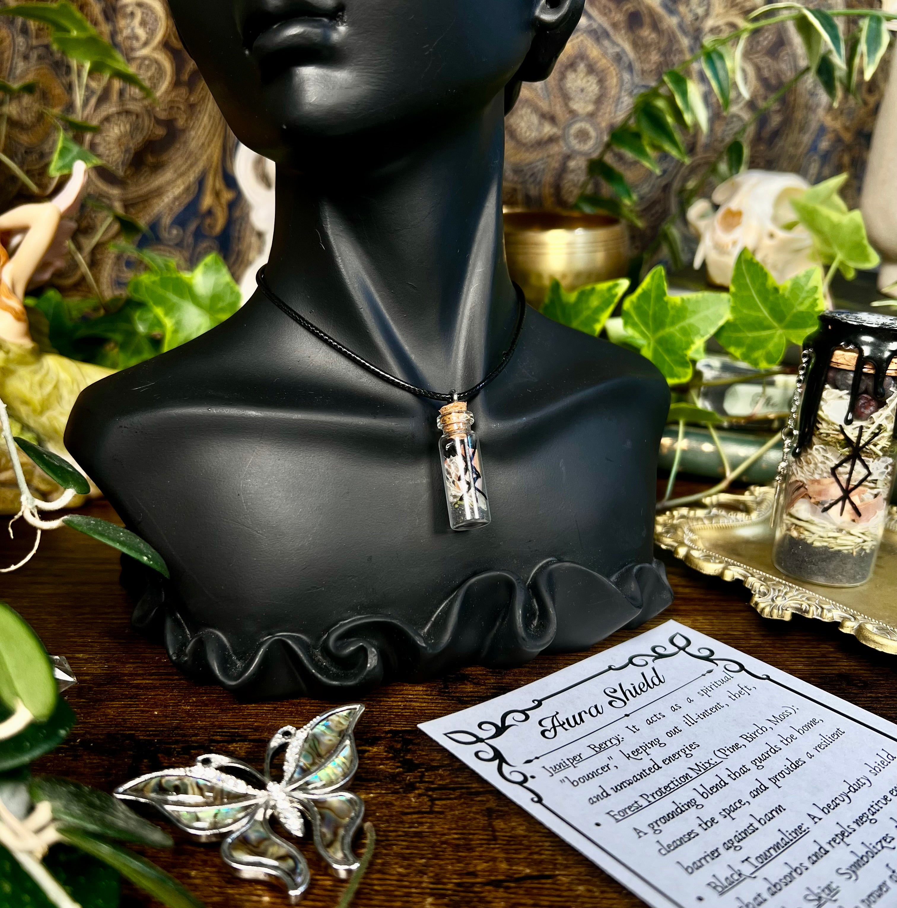 Protection - Aura Shield Spell Jar Necklace