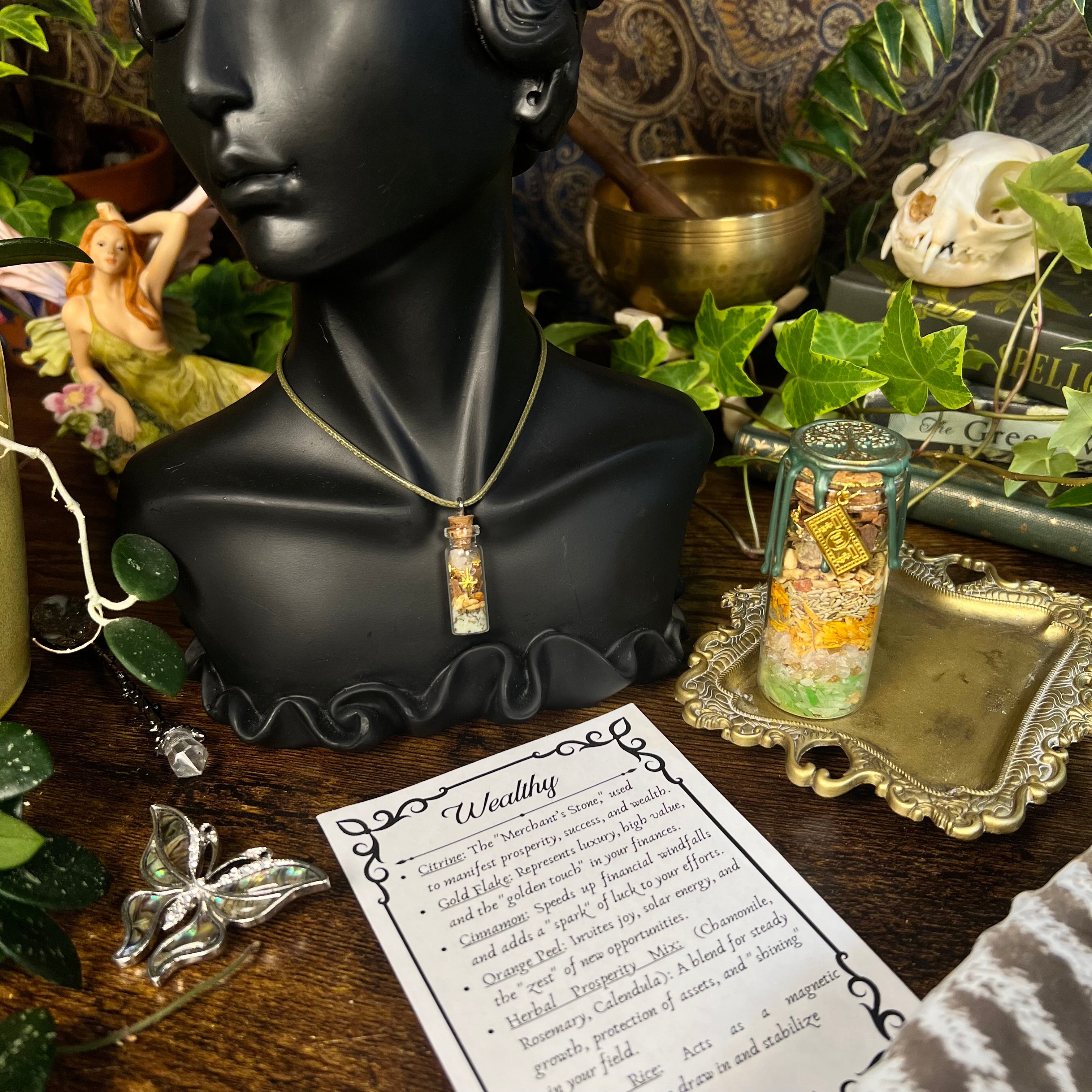 Money - Wealthy Spell Jar Necklace