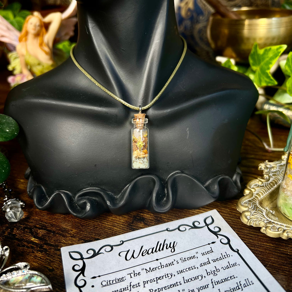 Money - Wealthy Spell Jar Necklace