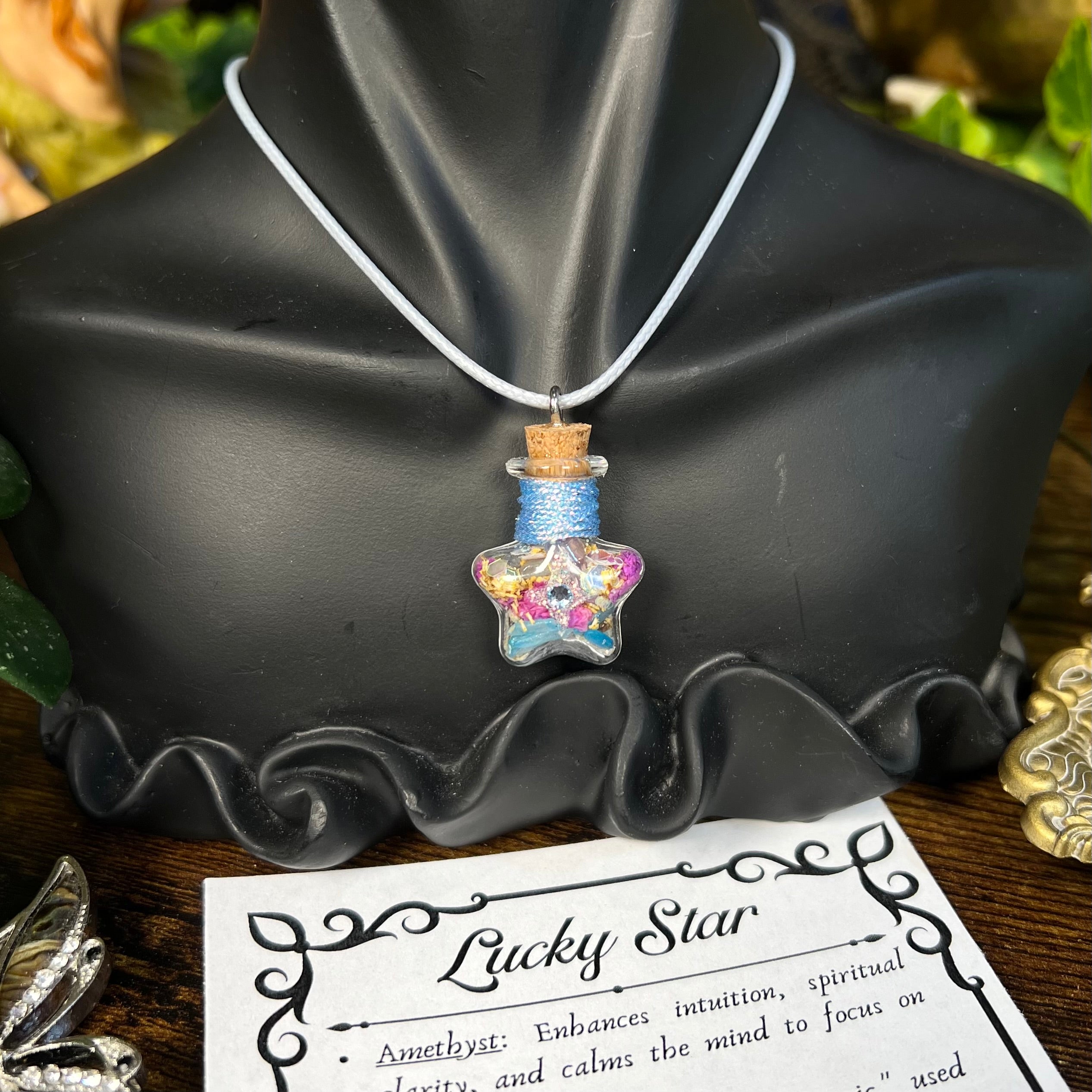 Manifestation - Lucky Star Spell Jar Necklace
