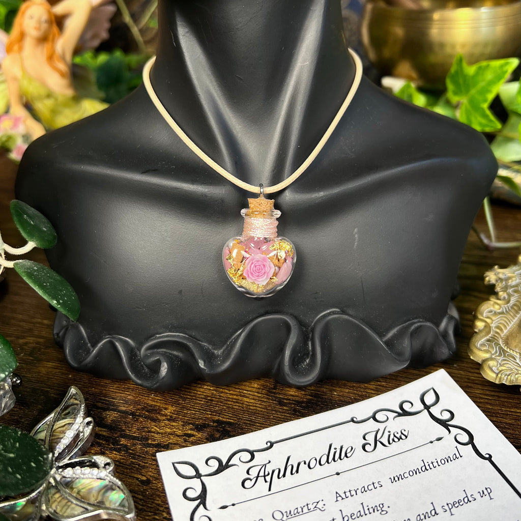 Love - Aphrodite Kiss Spell Jar Necklace