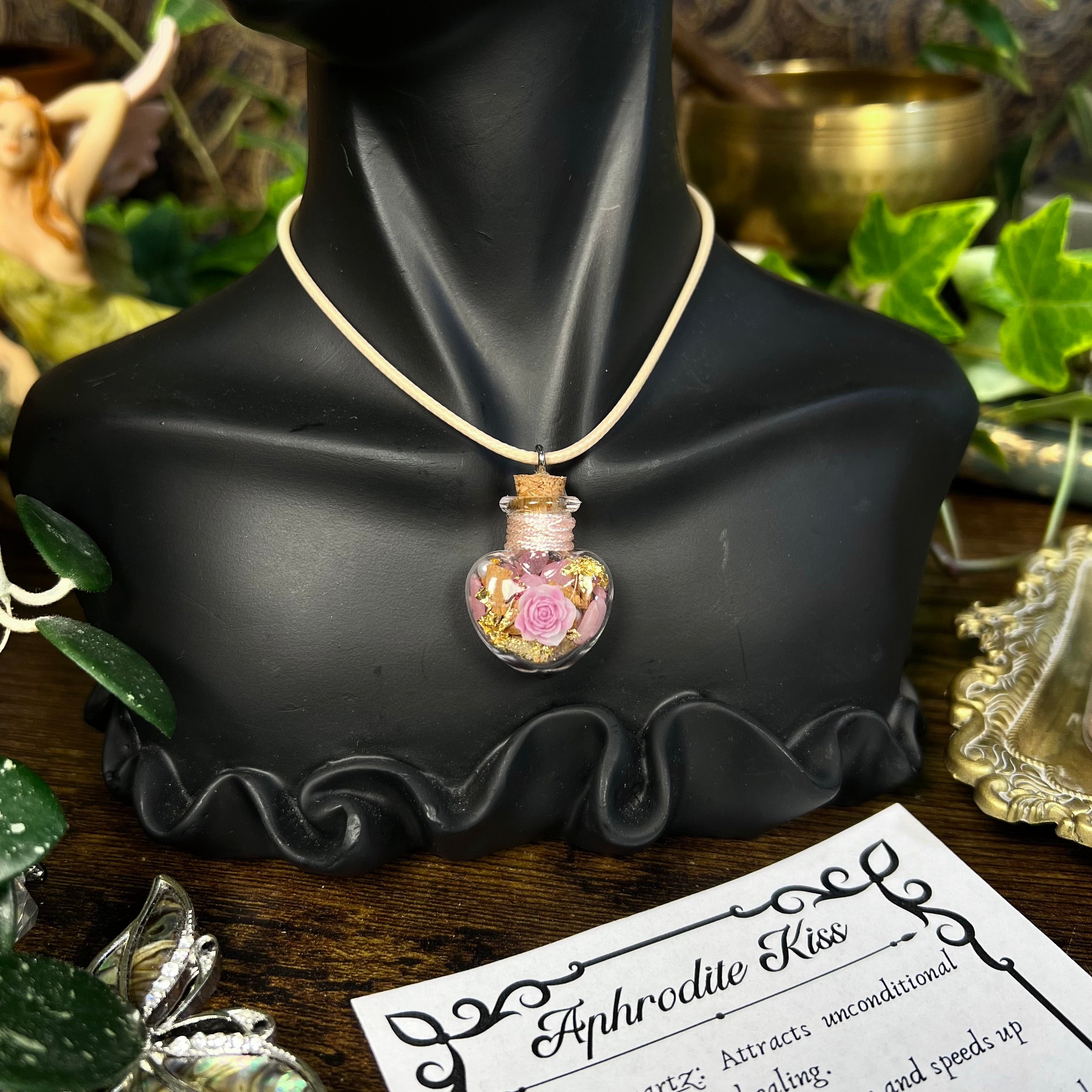 Love - Aphrodite Kiss Spell Jar Necklace