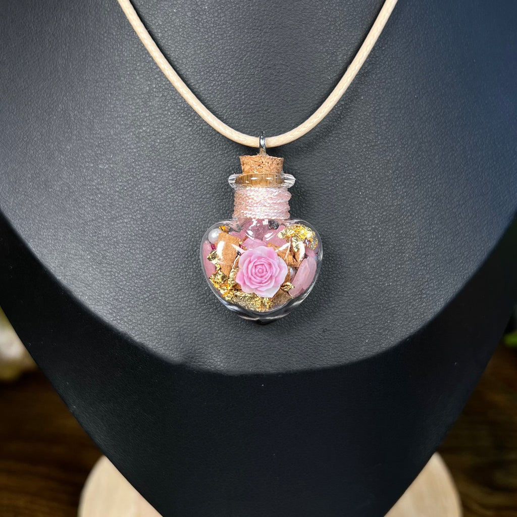 Love - Aphrodite Kiss Spell Jar Necklace