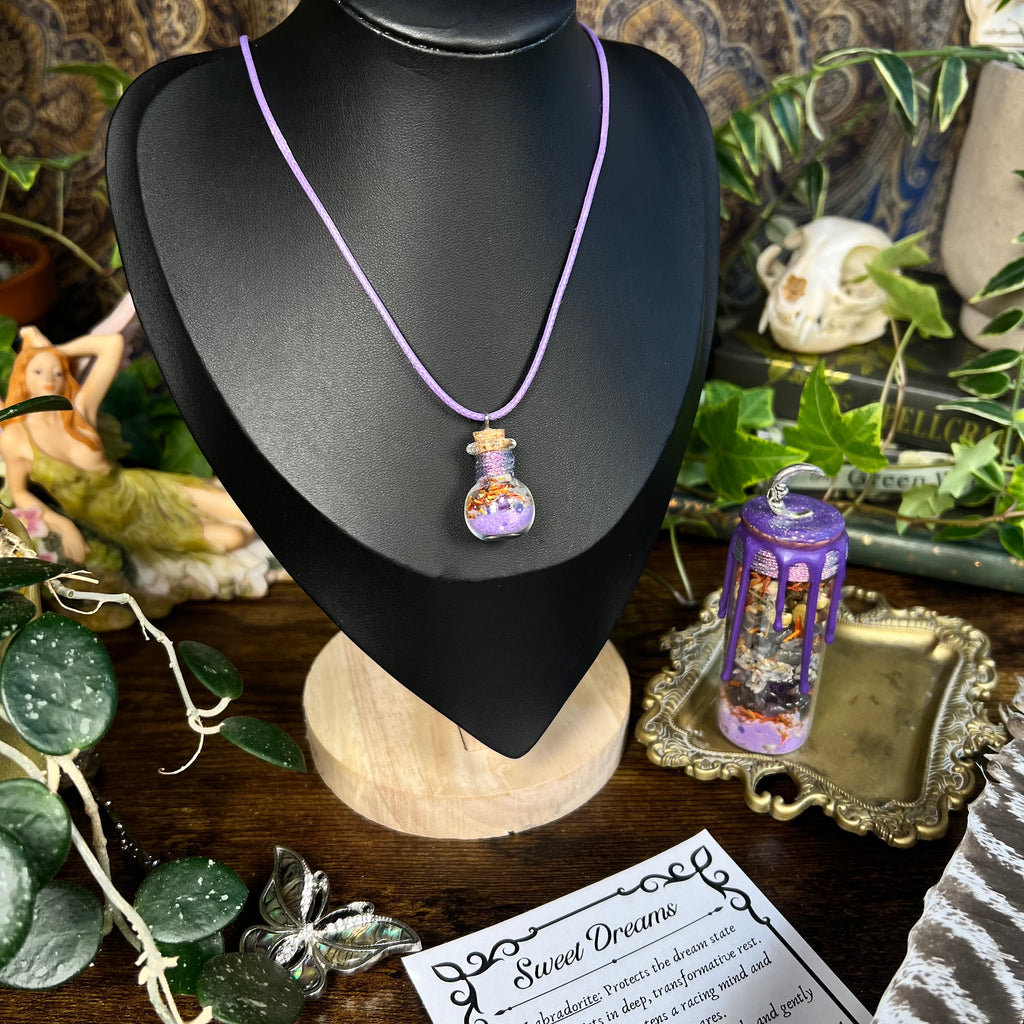 Sleep - Sweet Dreams Spell Jar Necklace