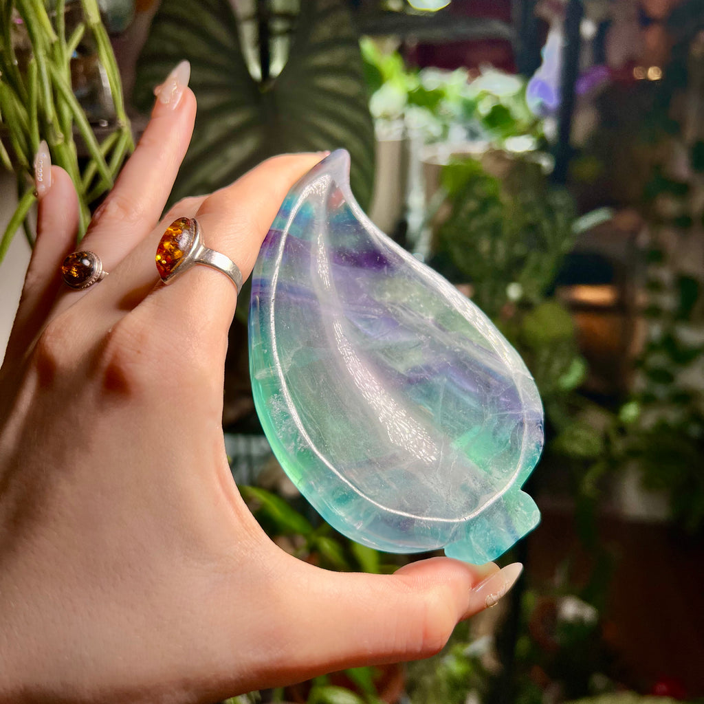 Fluorite Leaf Bowl