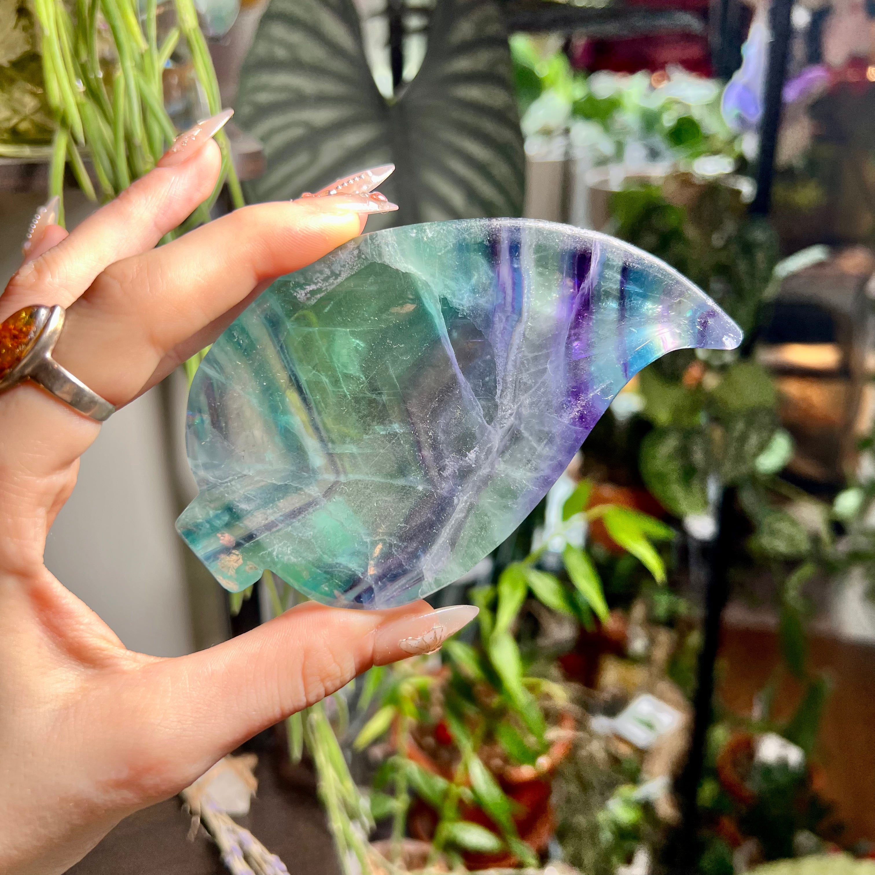 Fluorite Leaf Bowl