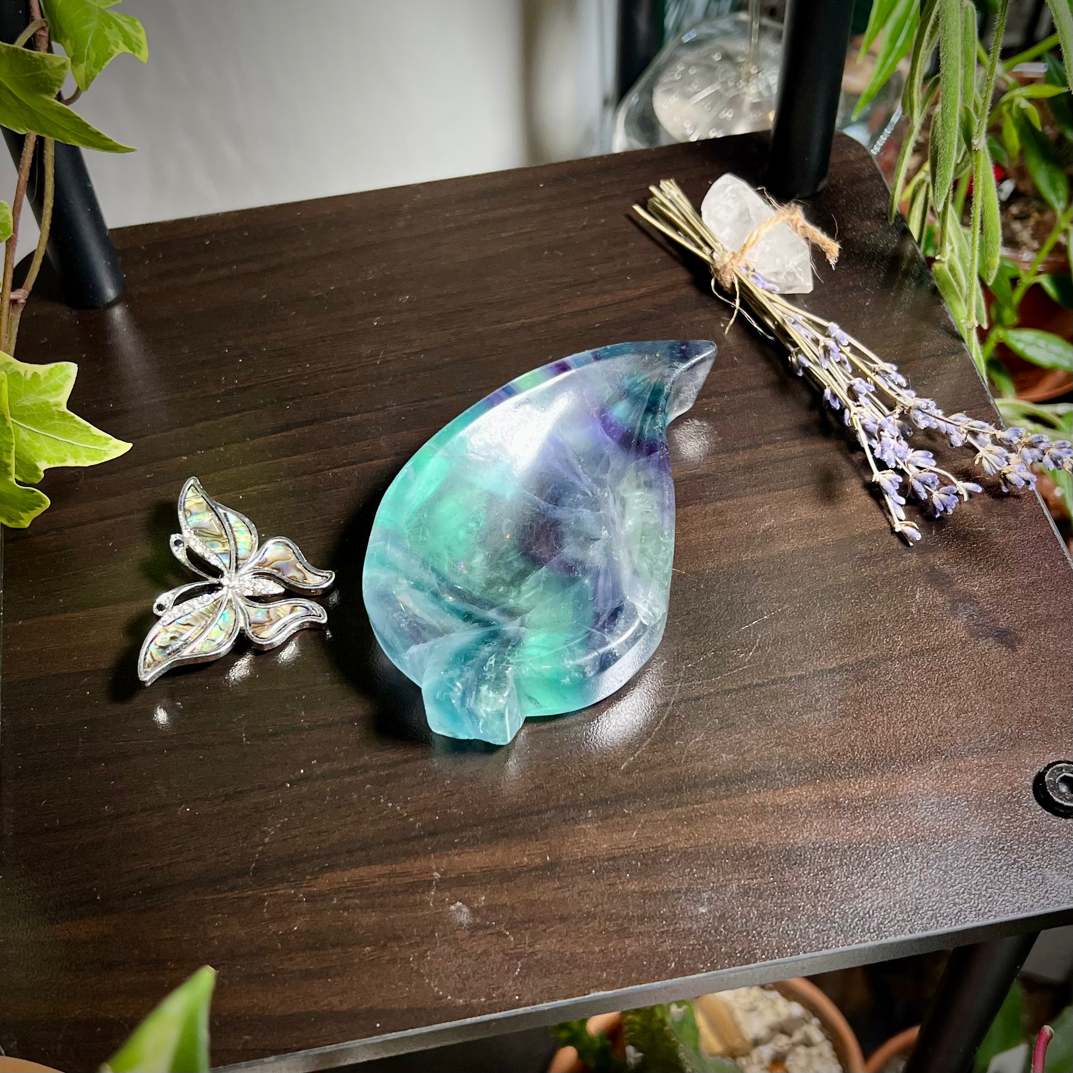 Fluorite Leaf Bowl