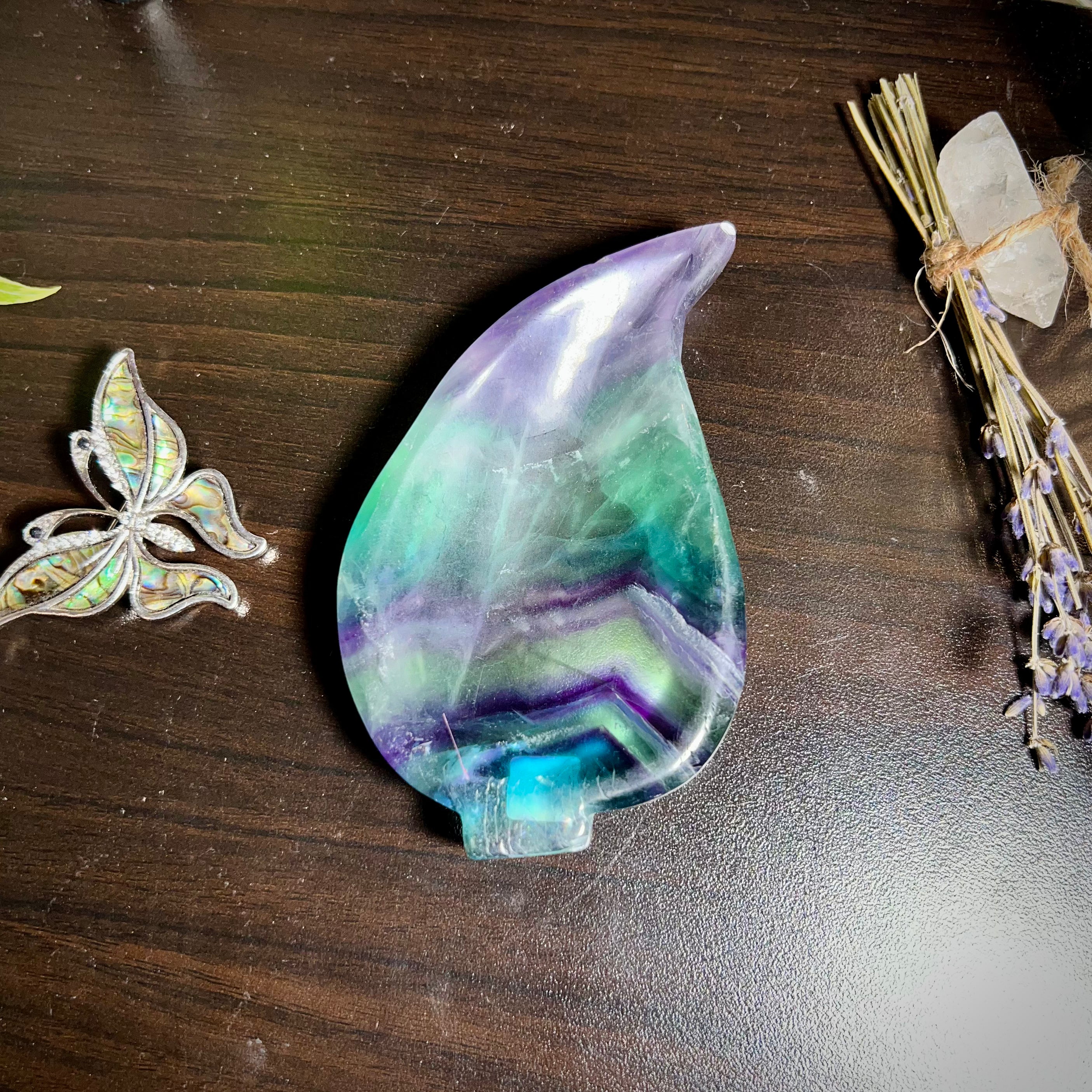 Fluorite Leaf Bowl
