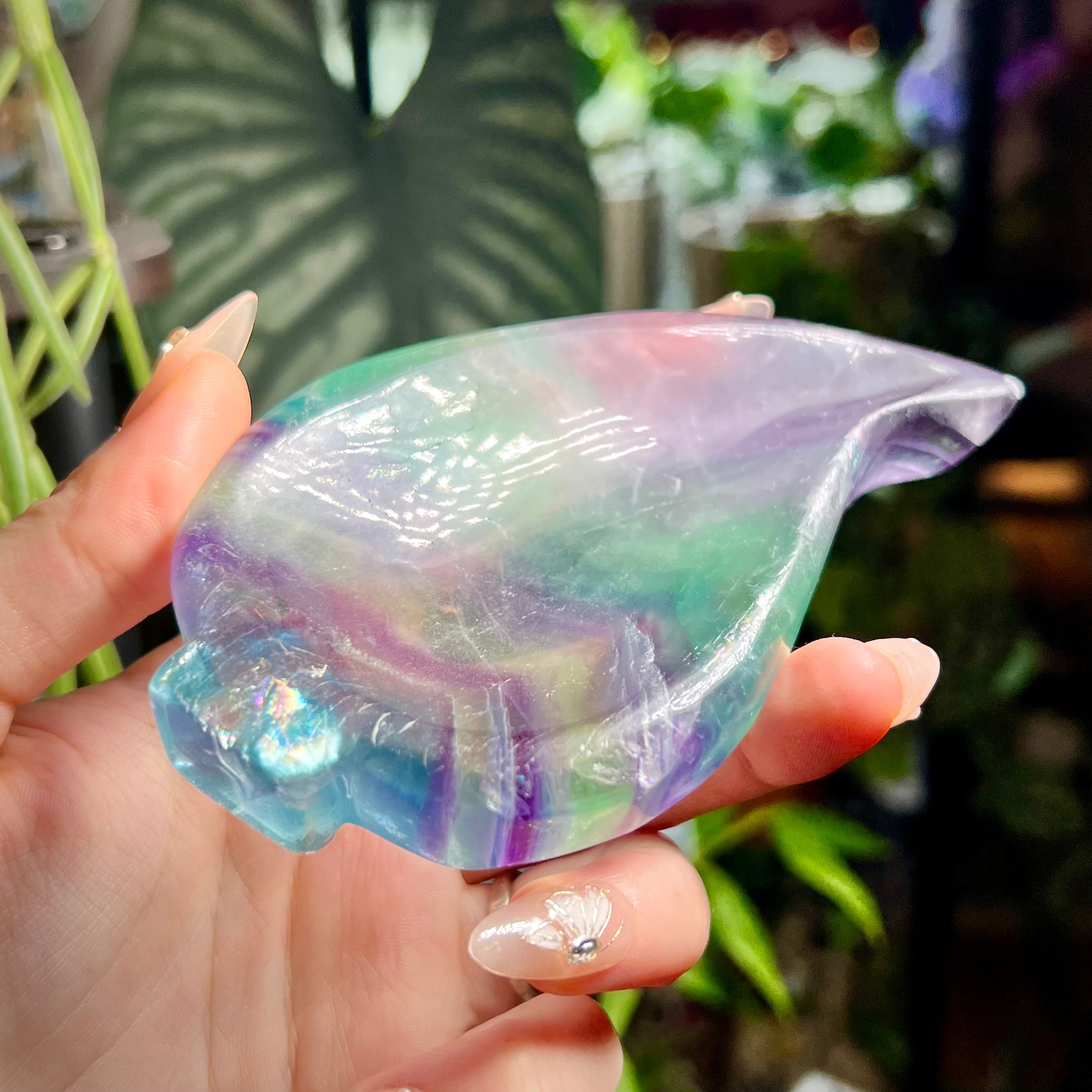 Fluorite Leaf Bowl