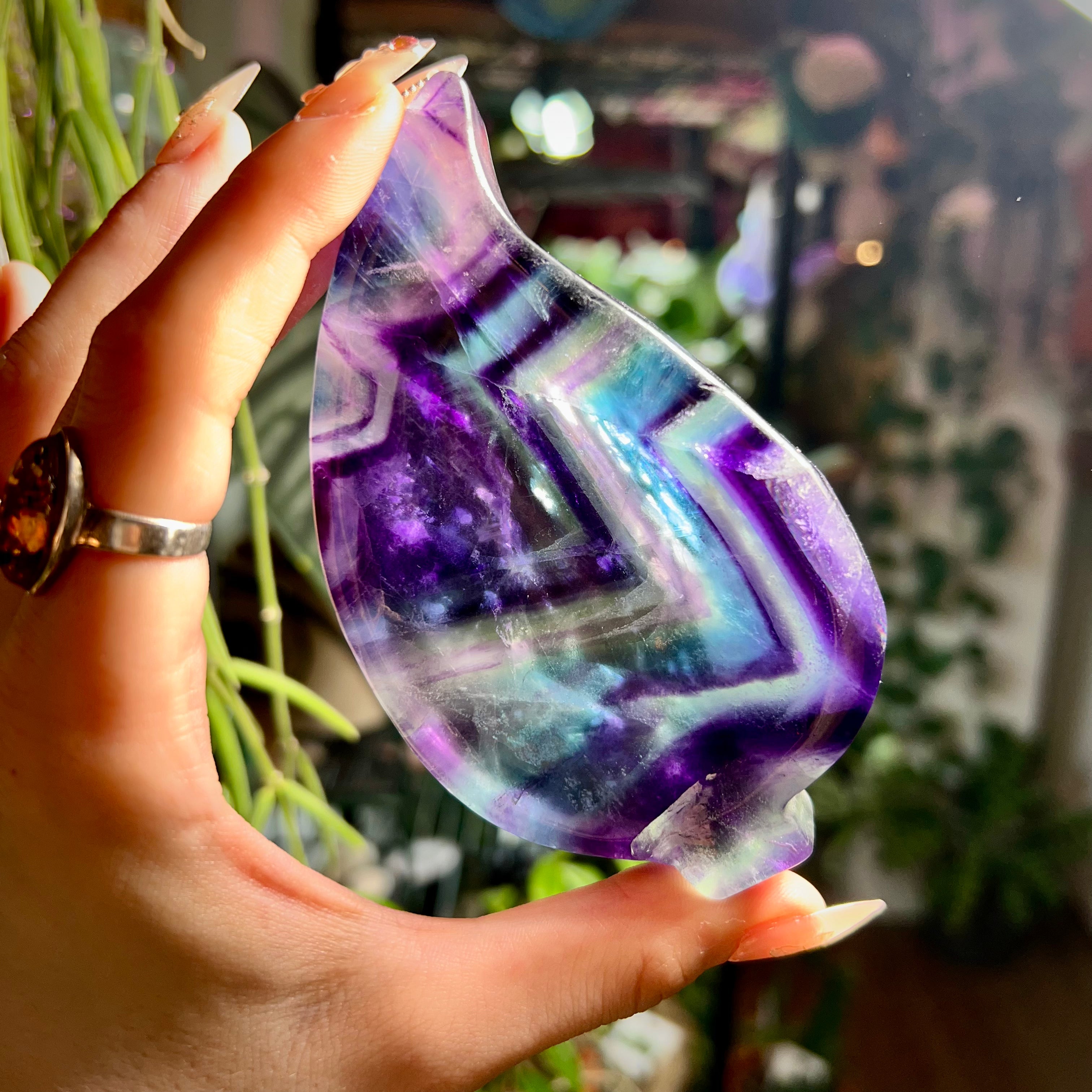 Fluorite Leaf Bowl