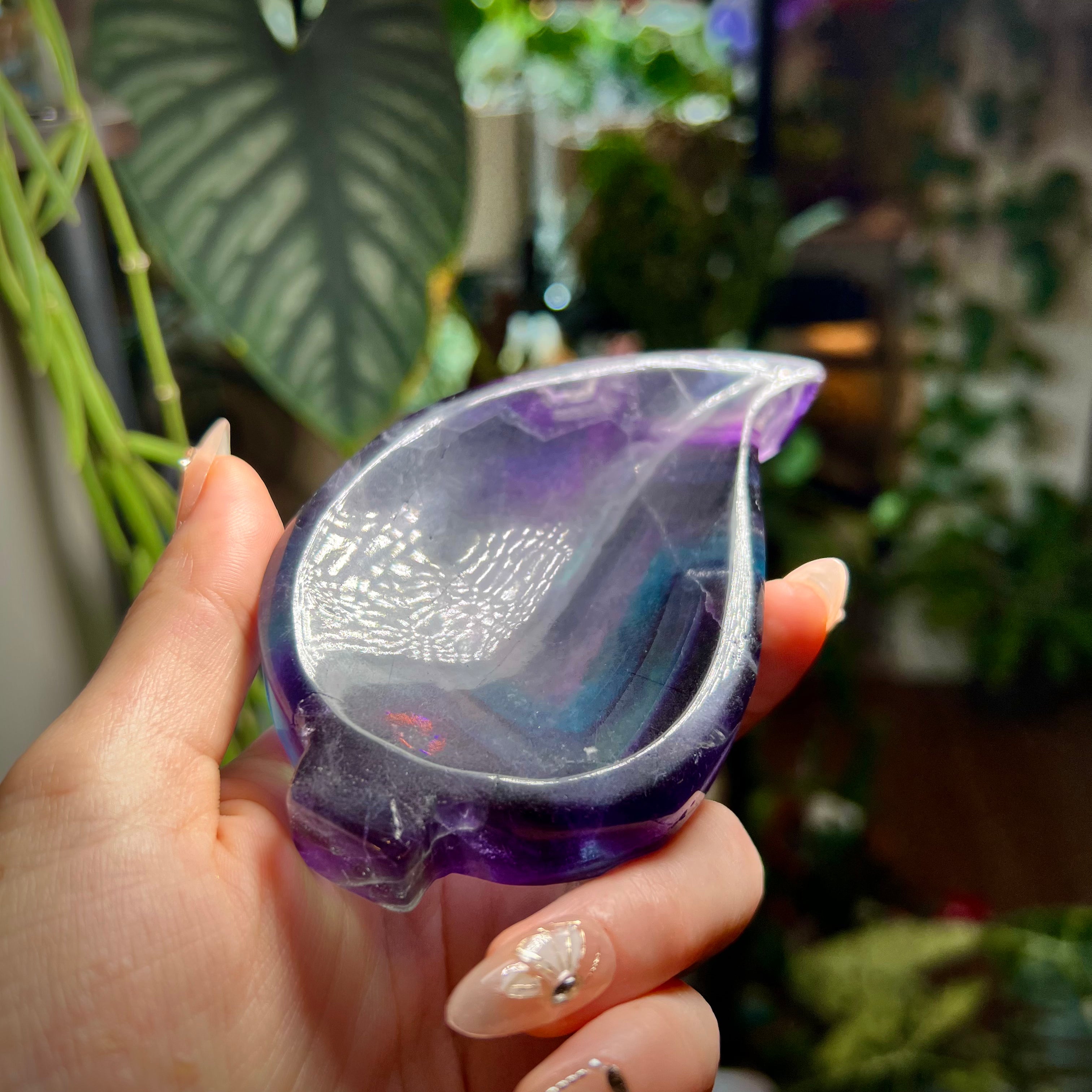Fluorite Leaf Bowl