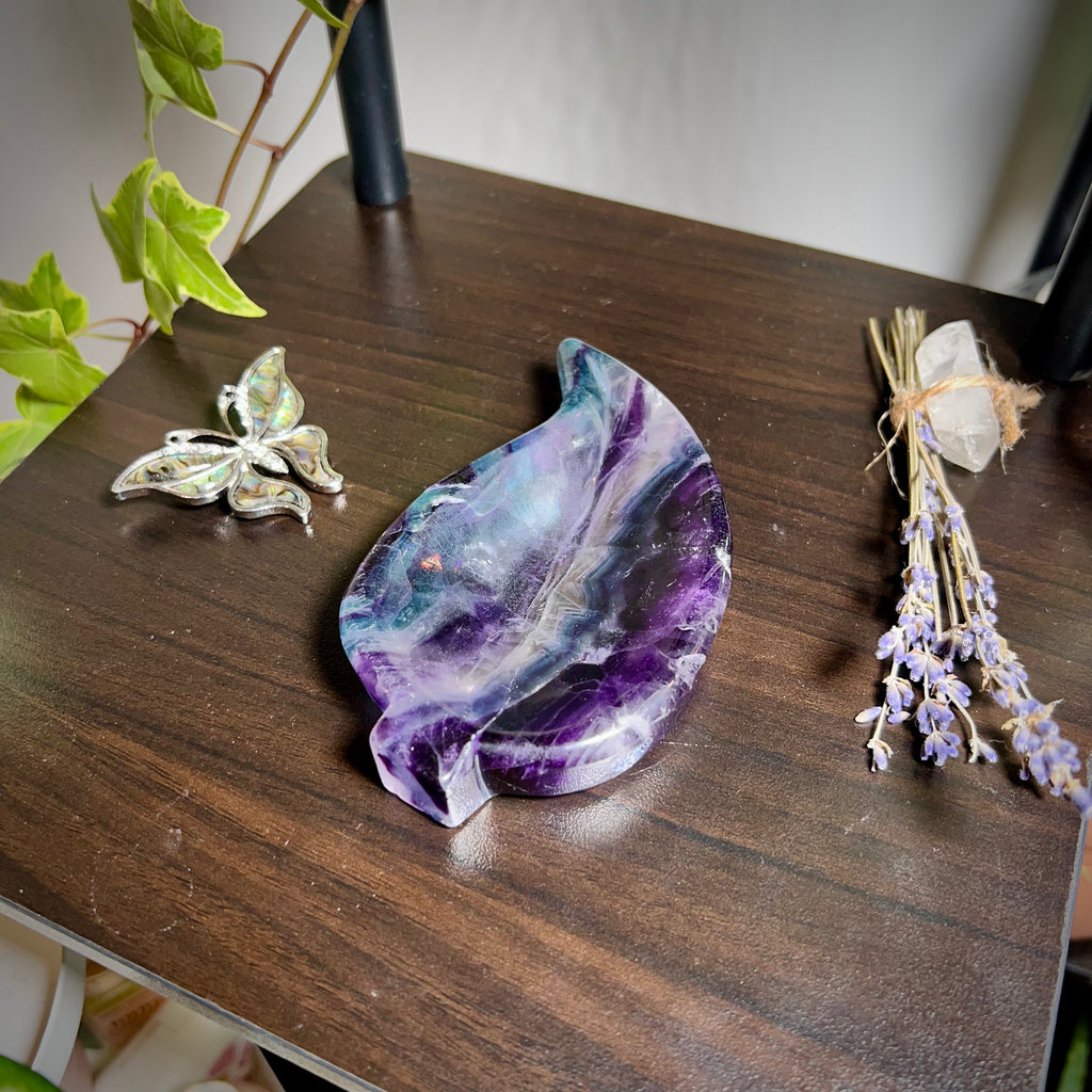 Fluorite Leaf Bowl