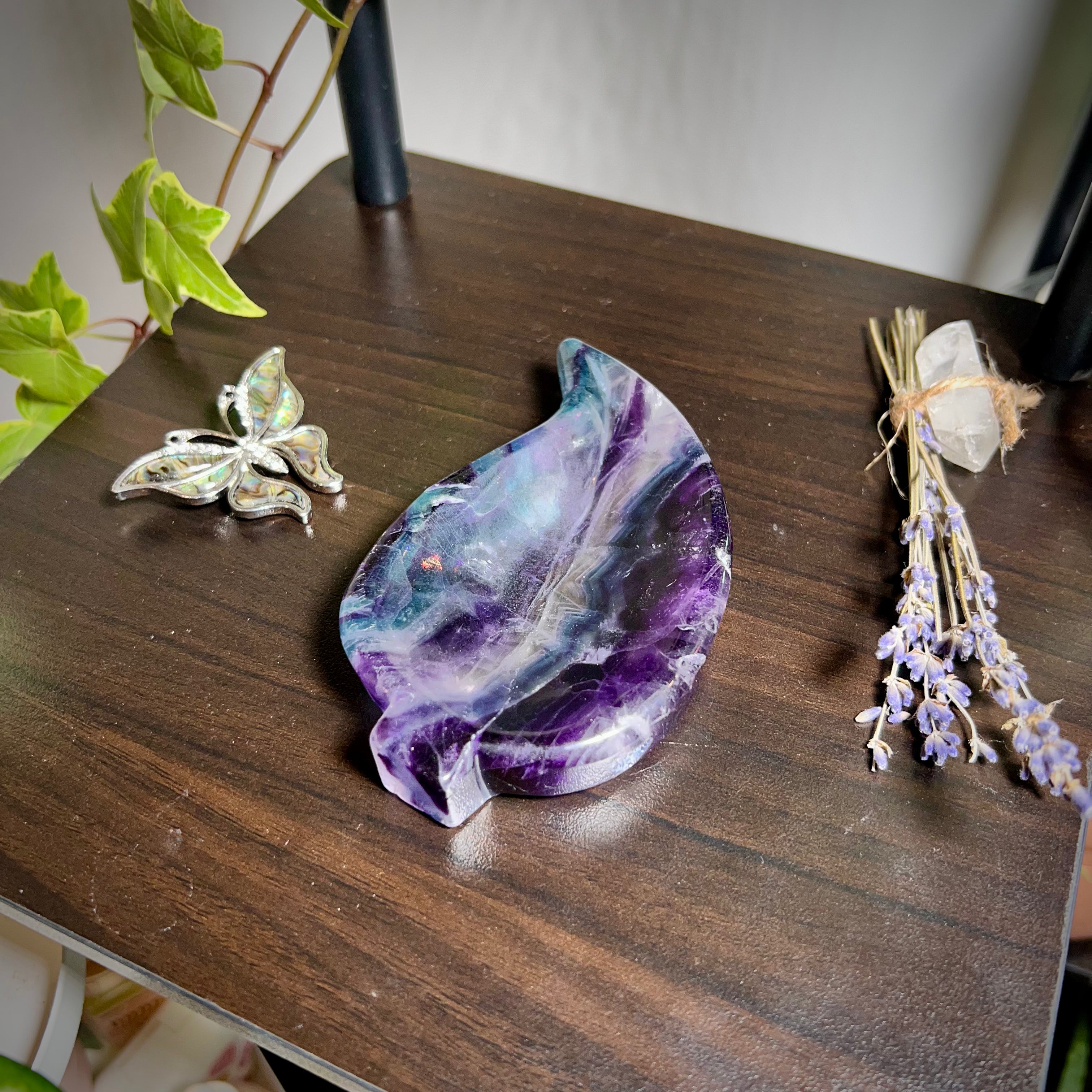 Fluorite Leaf Bowl