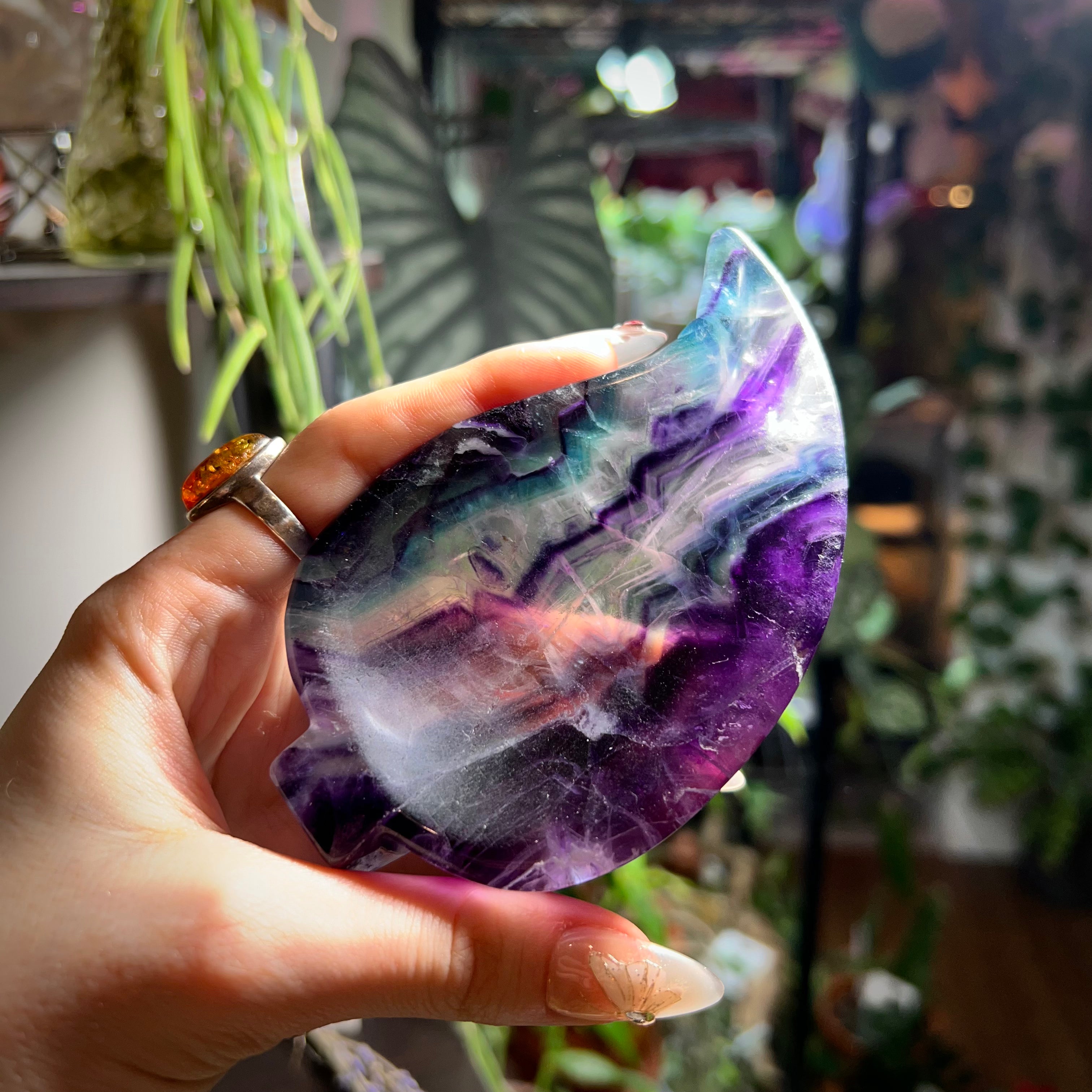 Fluorite Leaf Bowl