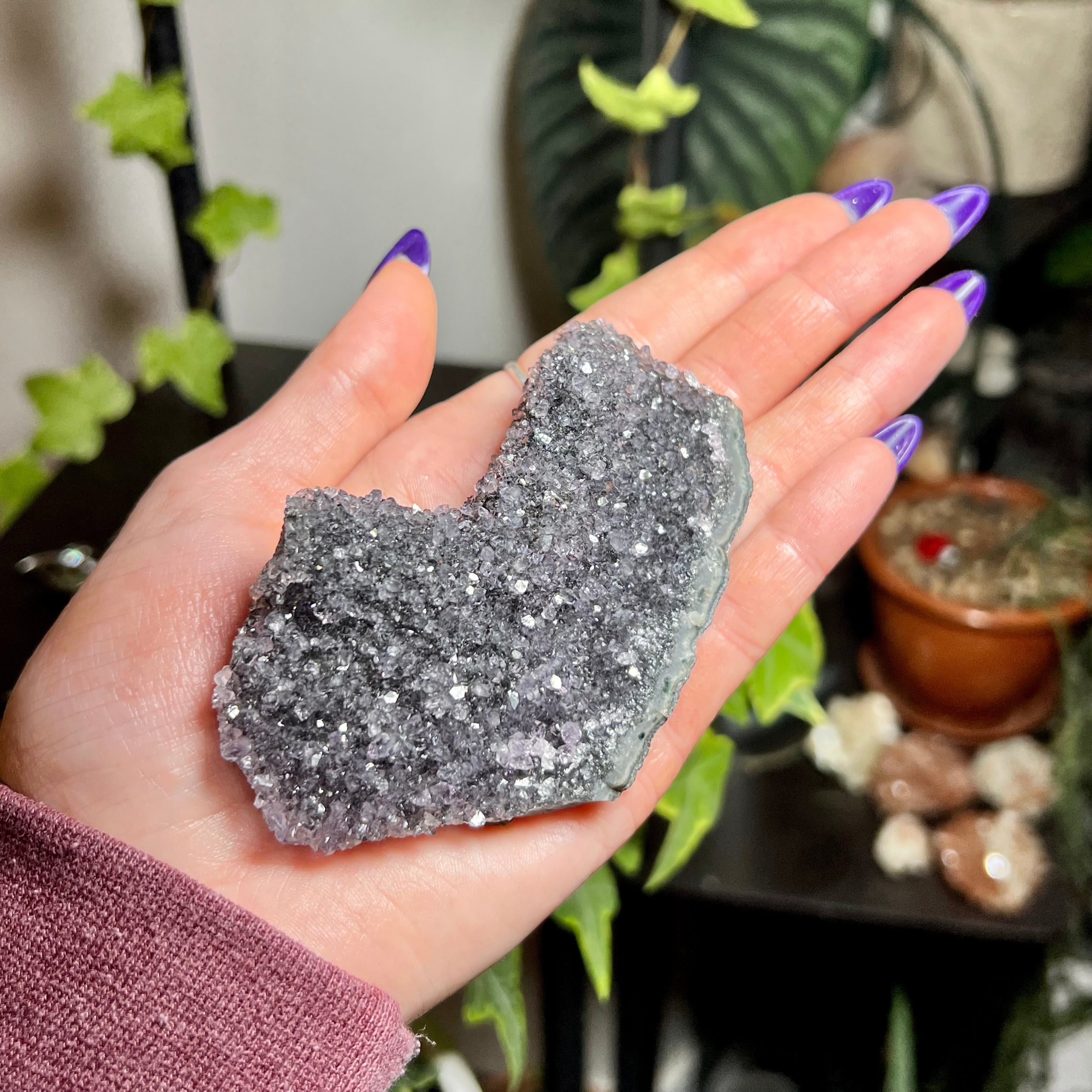 Amethyst Druzy Cluster